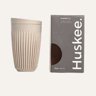 Huskee Cup + Lid 12oz: Natural
