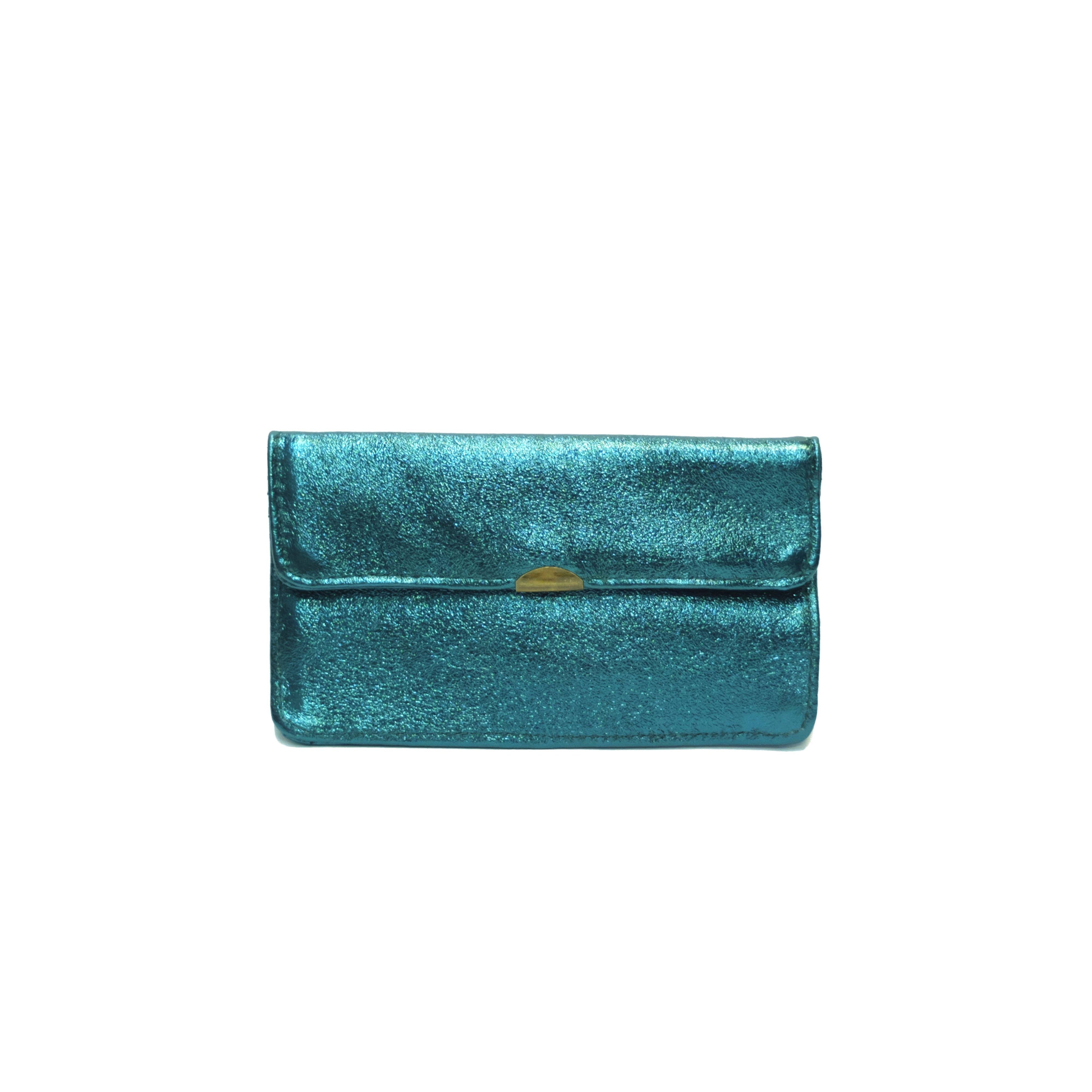Compact all-in-one leather wallet: Steely