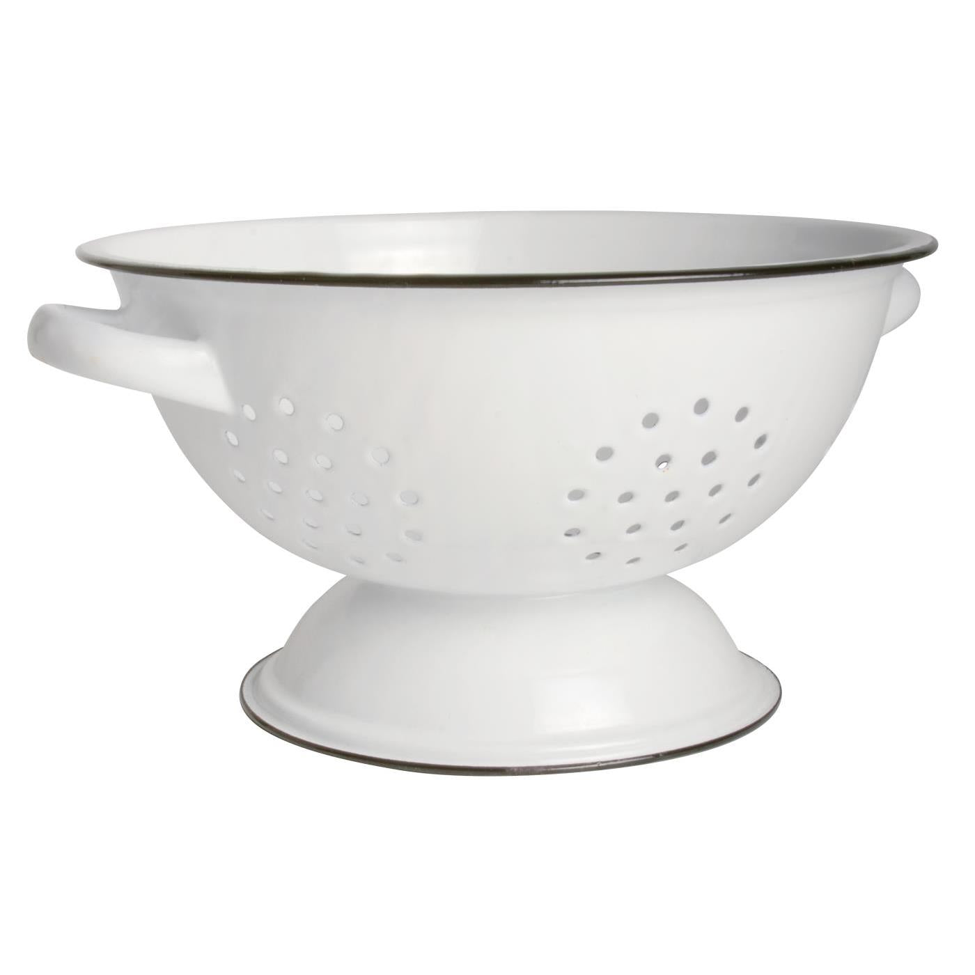 White Enamel Colander - TheGiftCoMalta