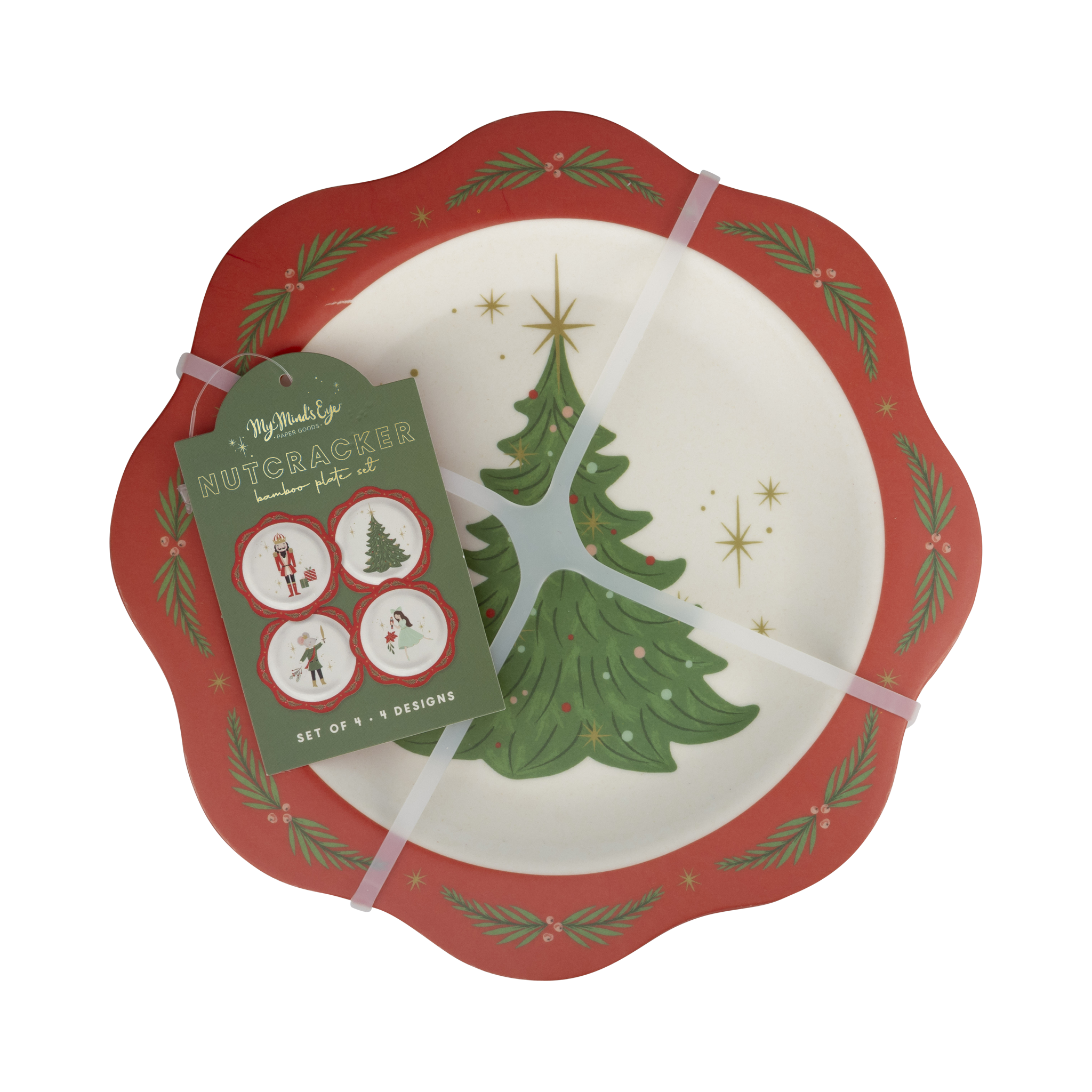 NUT1143 - Nutcracker Bamboo 9" Plate Set