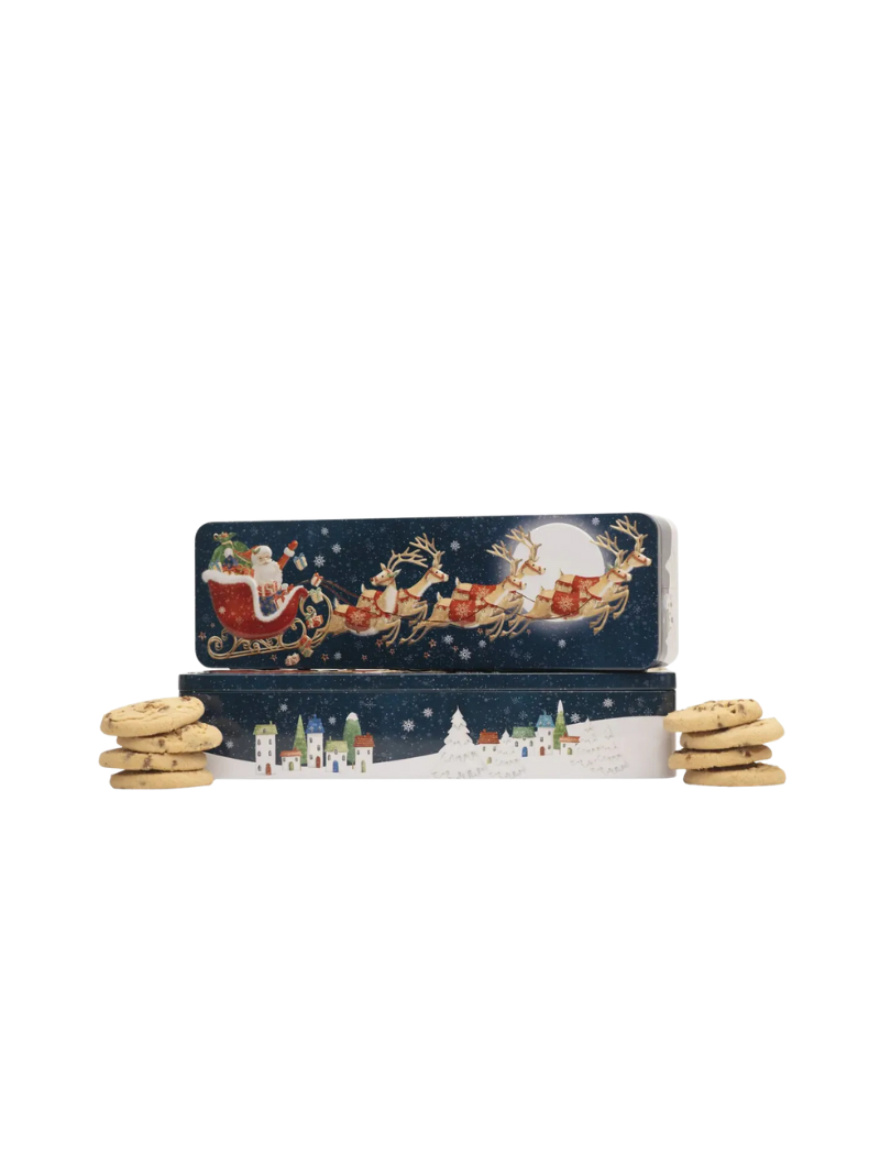 Santa Sleigh Biscuit Tin