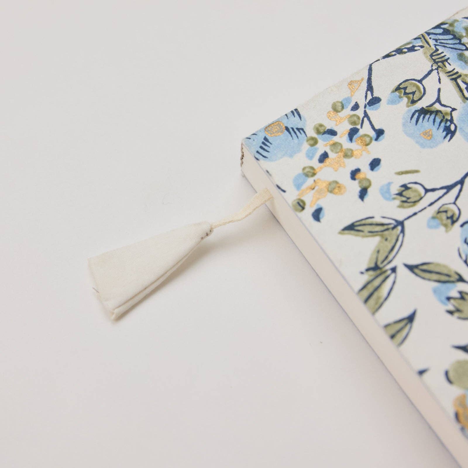 Block Printed Ruled Notebook (A5) - Songbird Blue Stone