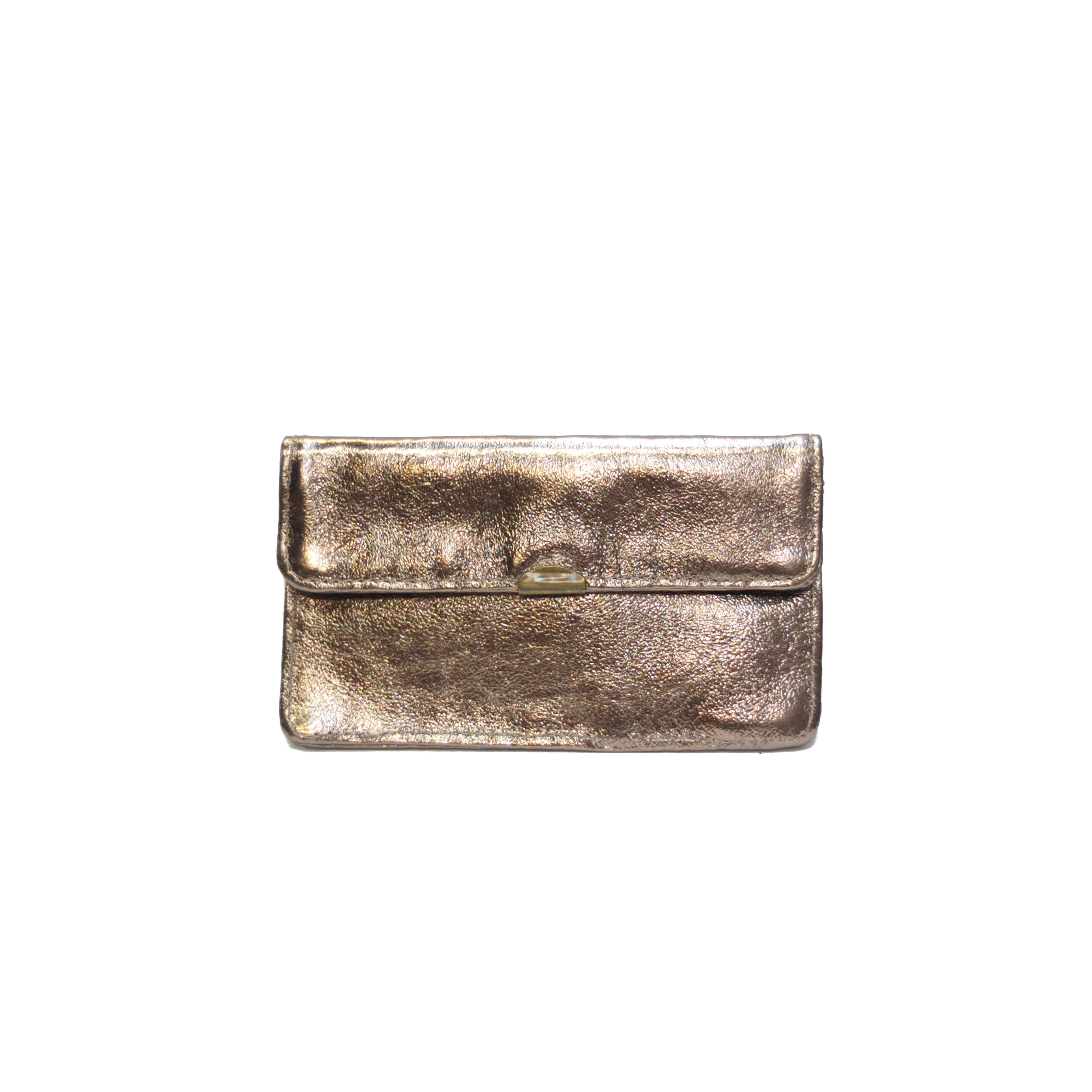 Compact all-in-one leather wallet: Leopard