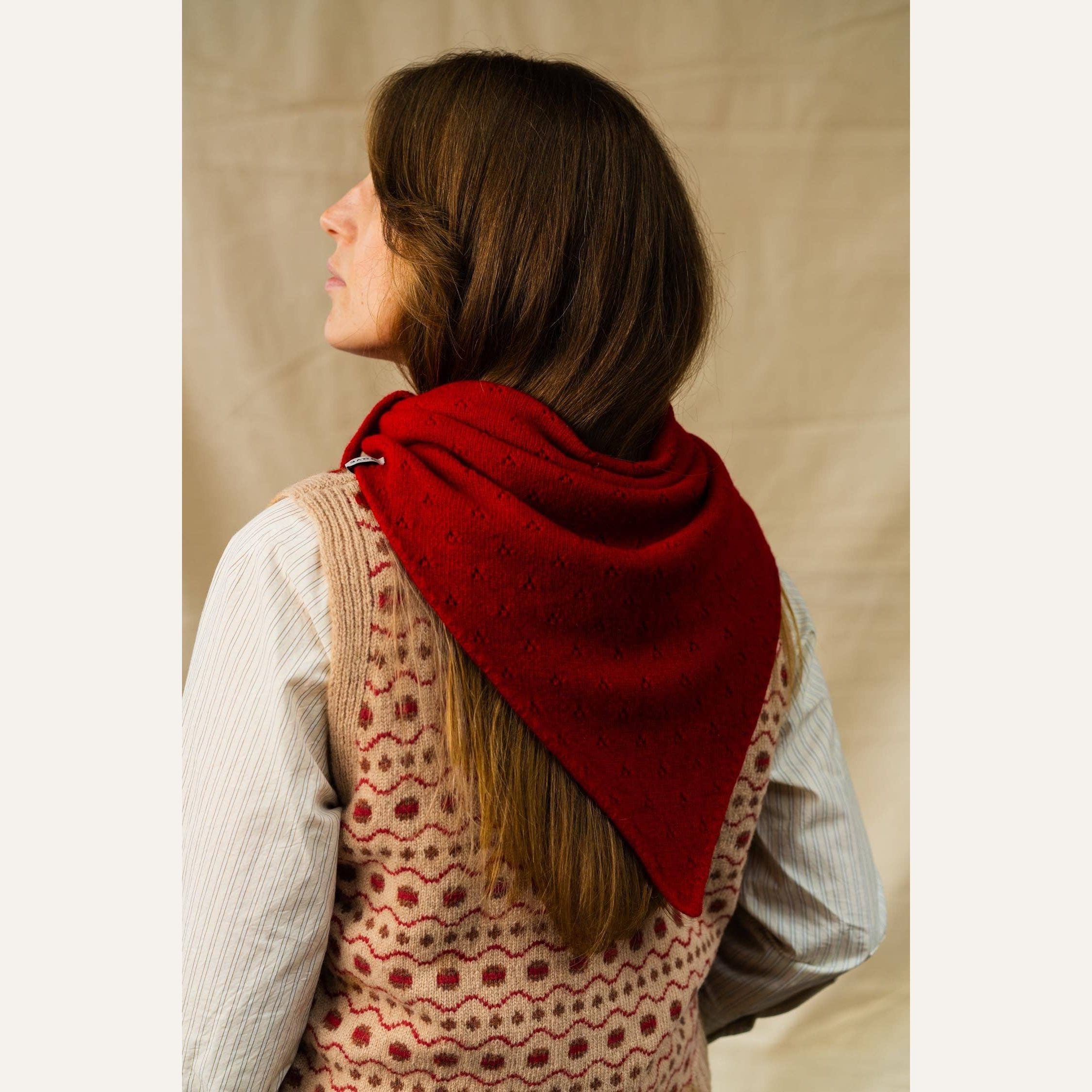 Pointelle Neckerchief | Red
