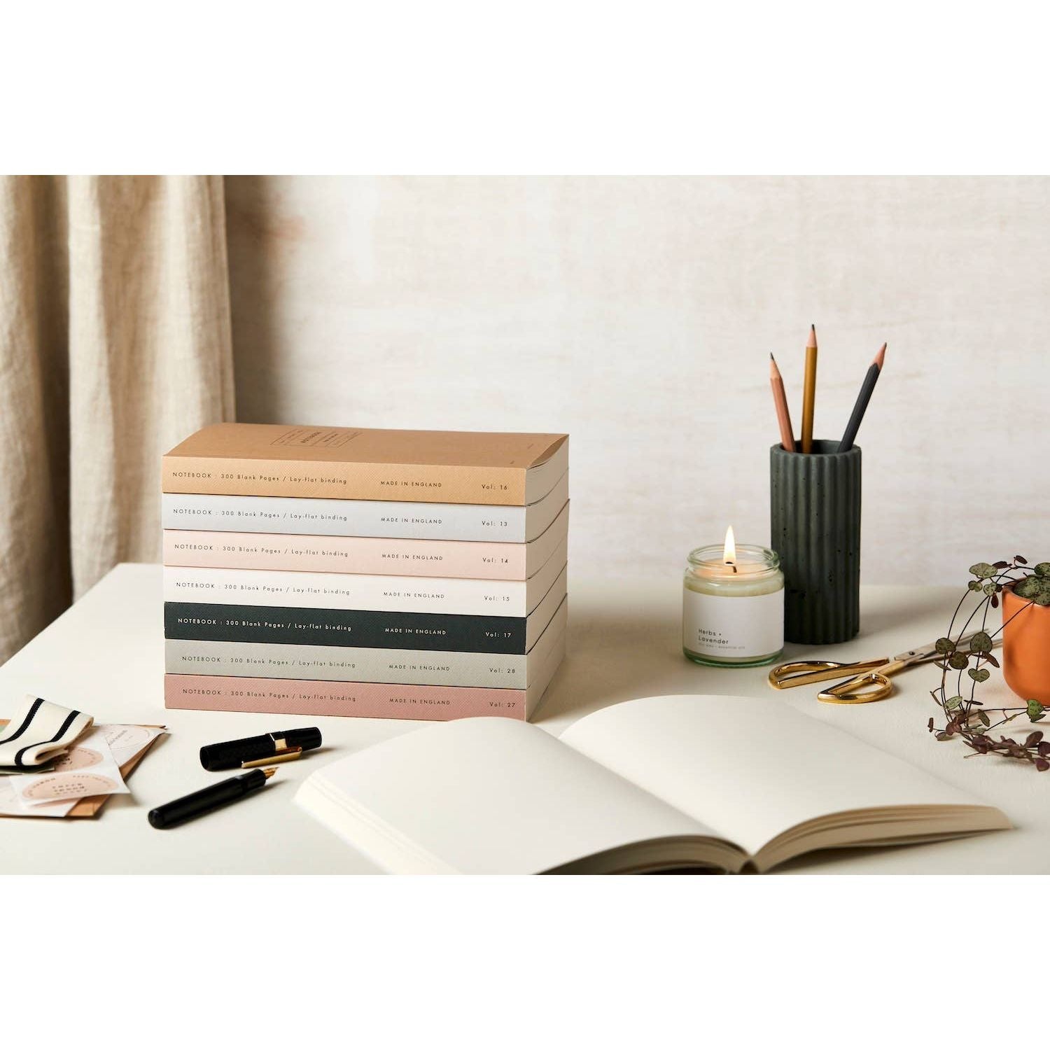 Vol 27: Terracotta 300 Page Blank Lay Flat Notebook