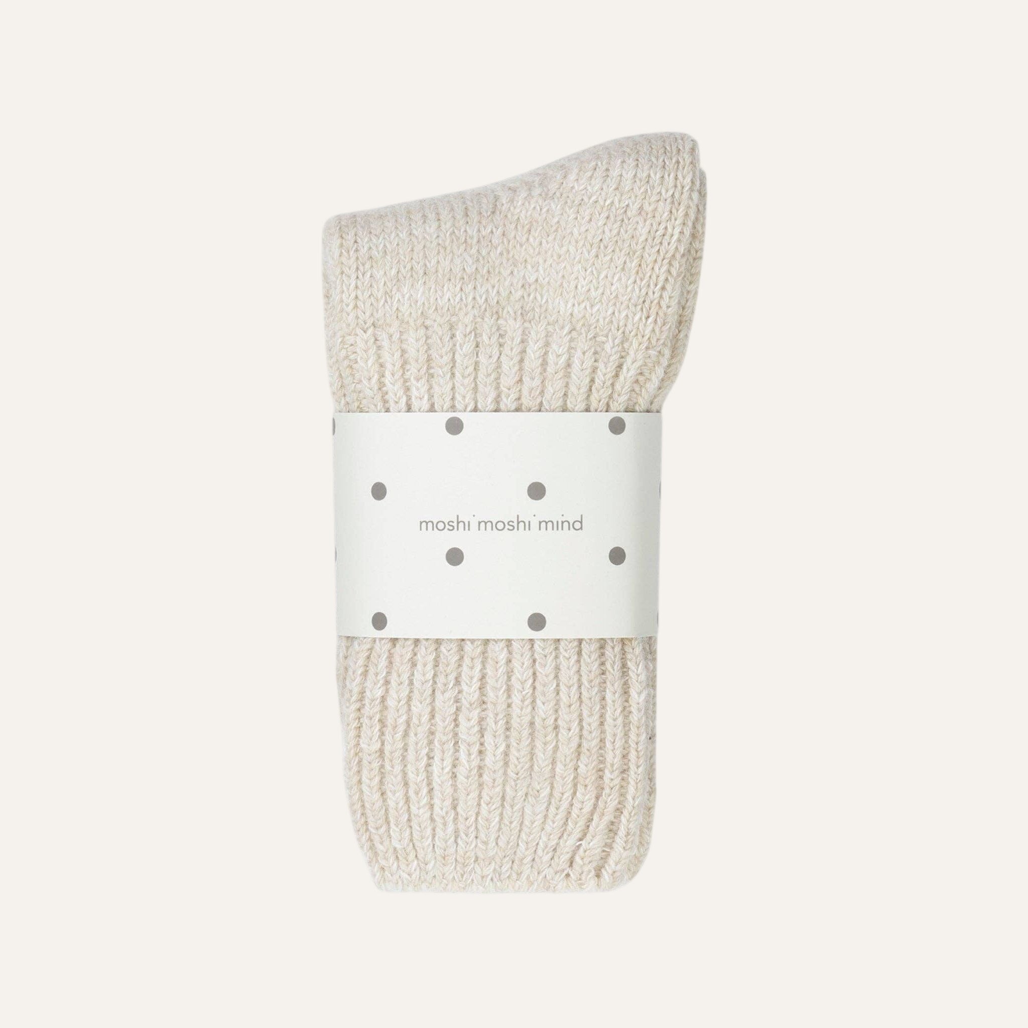 Boyfriend socks - oatmeal melange: Oatmeal / 39/41