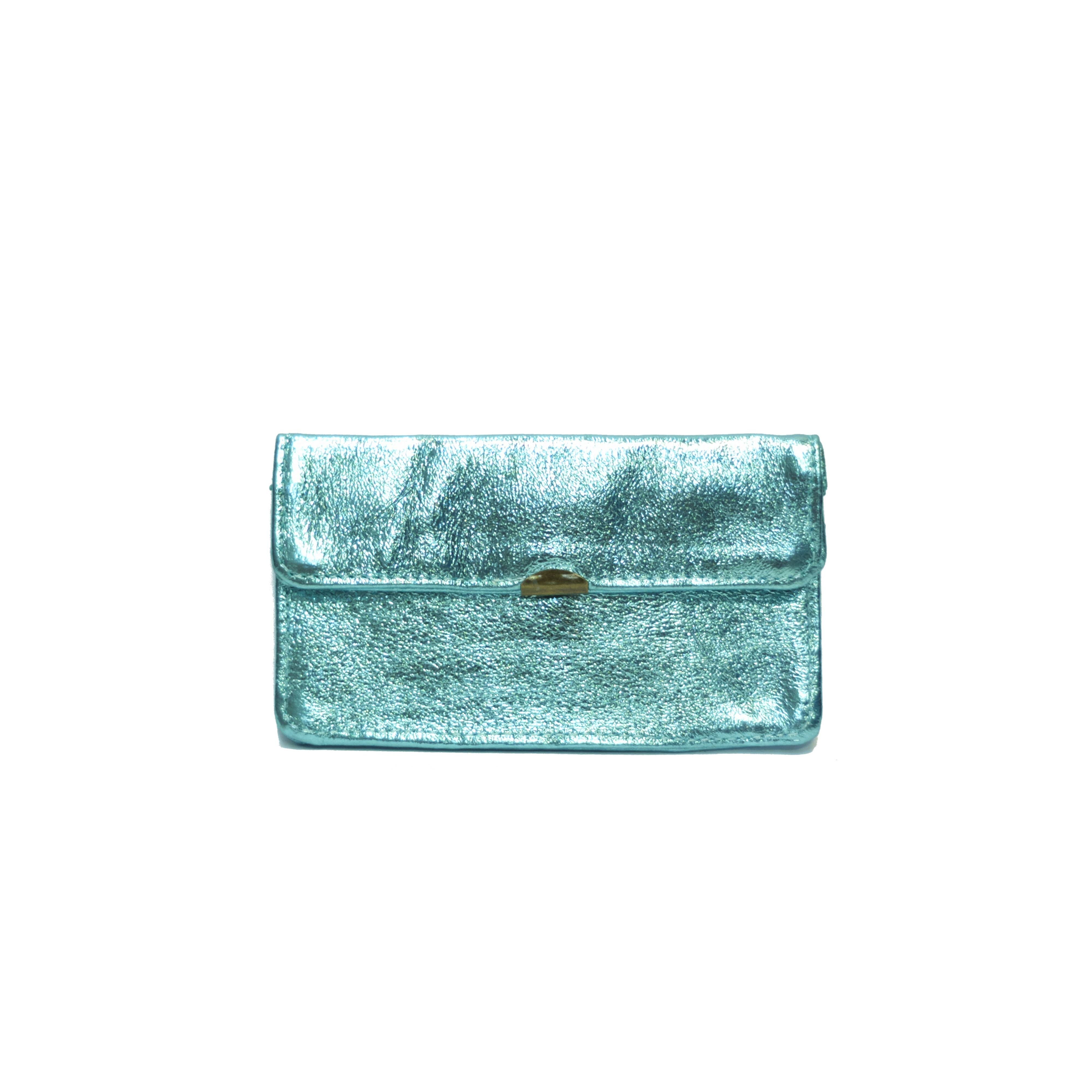 Compact all-in-one leather wallet: Leopard