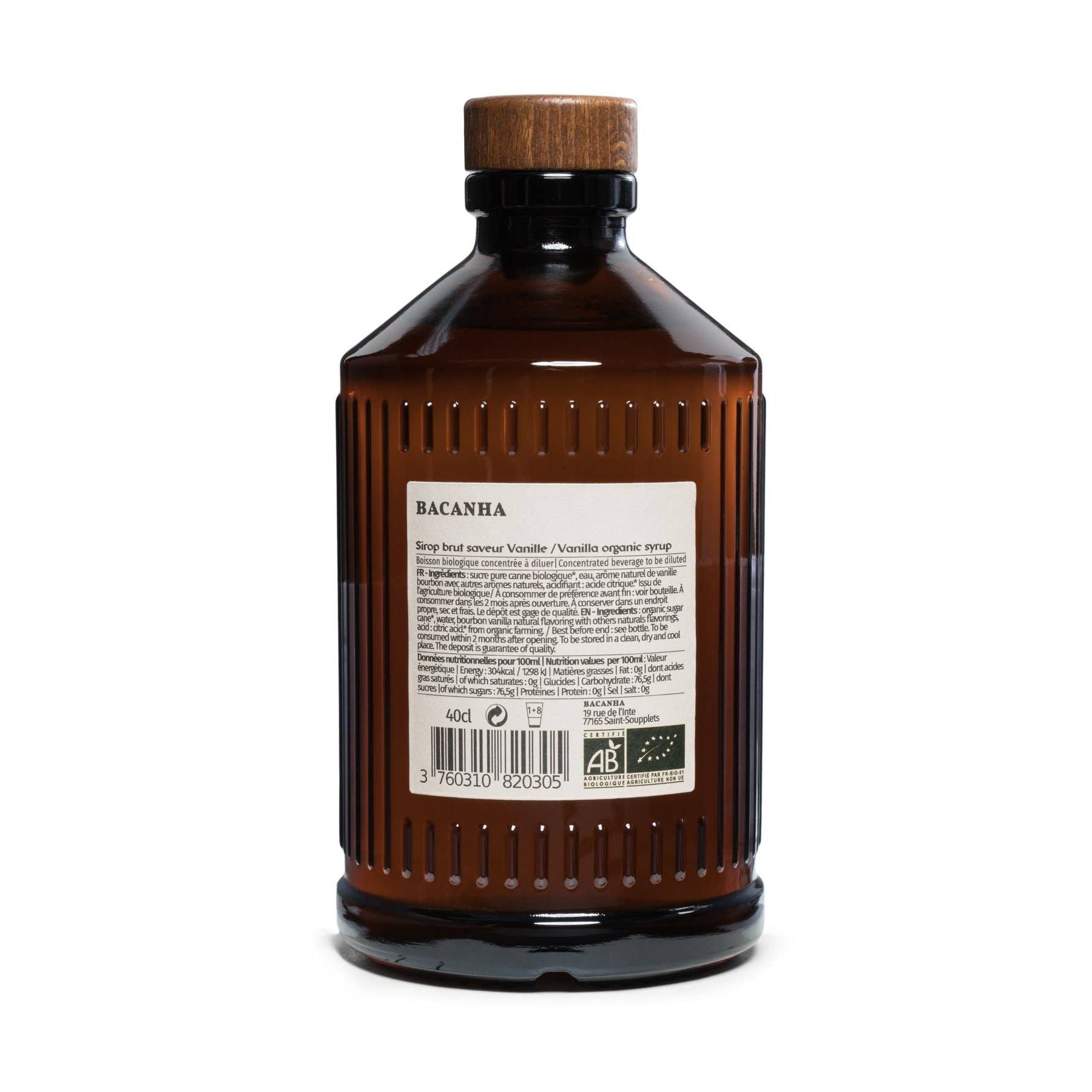 Raw Vanilla Syrup - Organic - 400ml - 13,5 fl. oz.