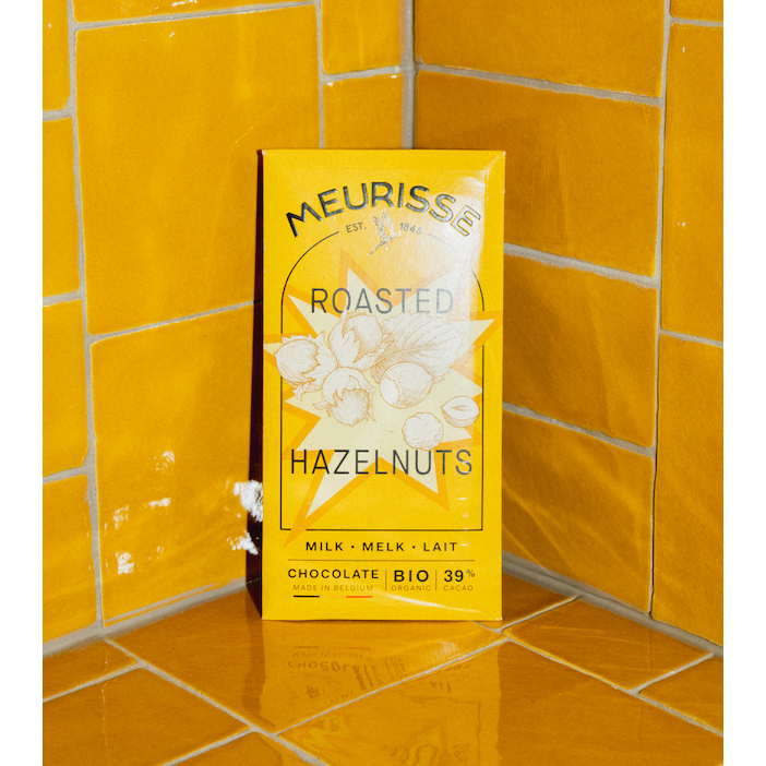 Organic Milk Chocolate with Roasted Hazelnuts (100g)
