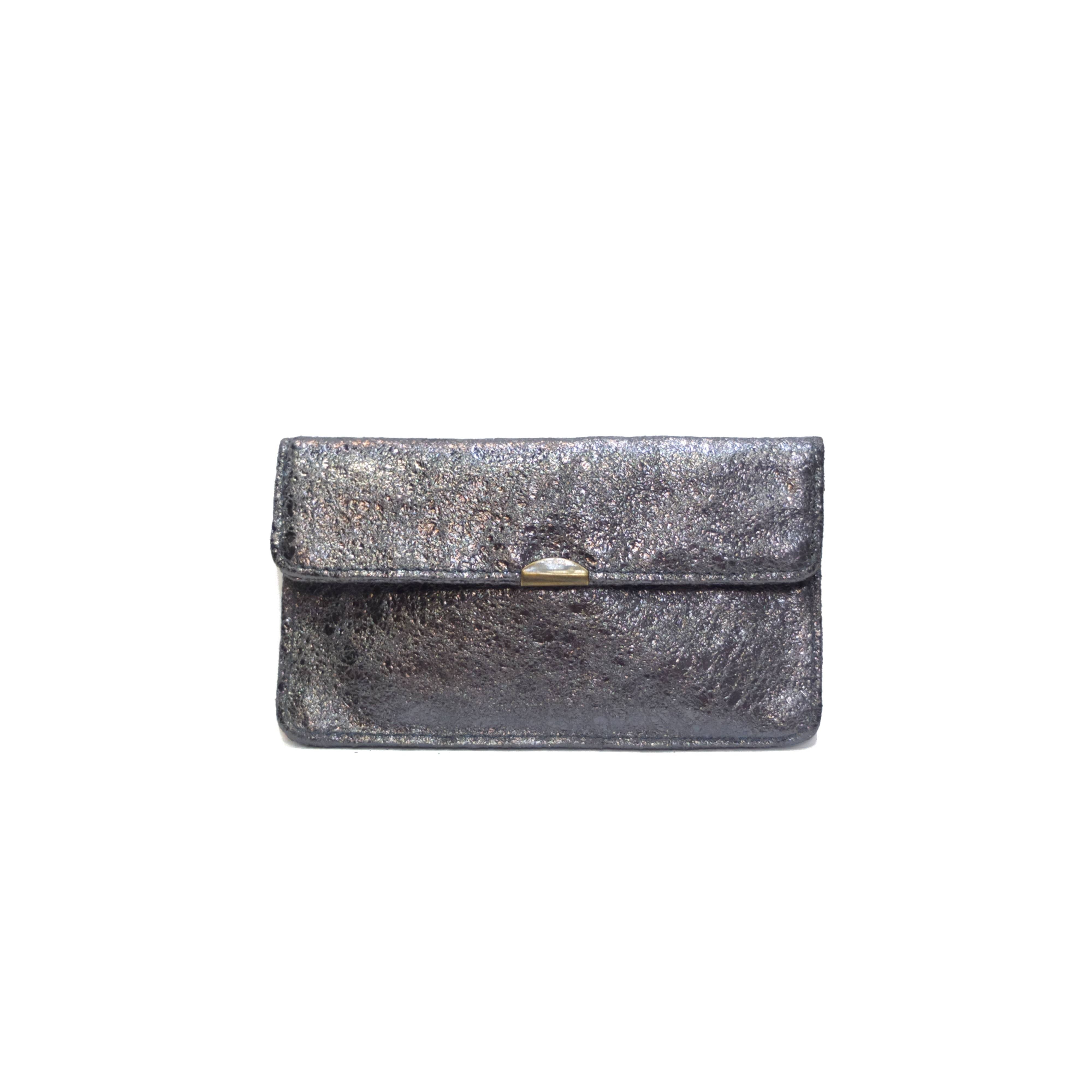 Compact all-in-one leather wallet: Steely
