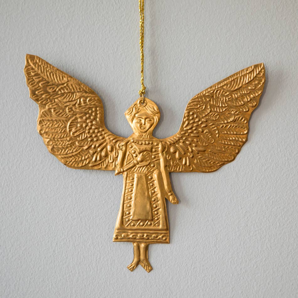 Lady Angel Brass Ornament
