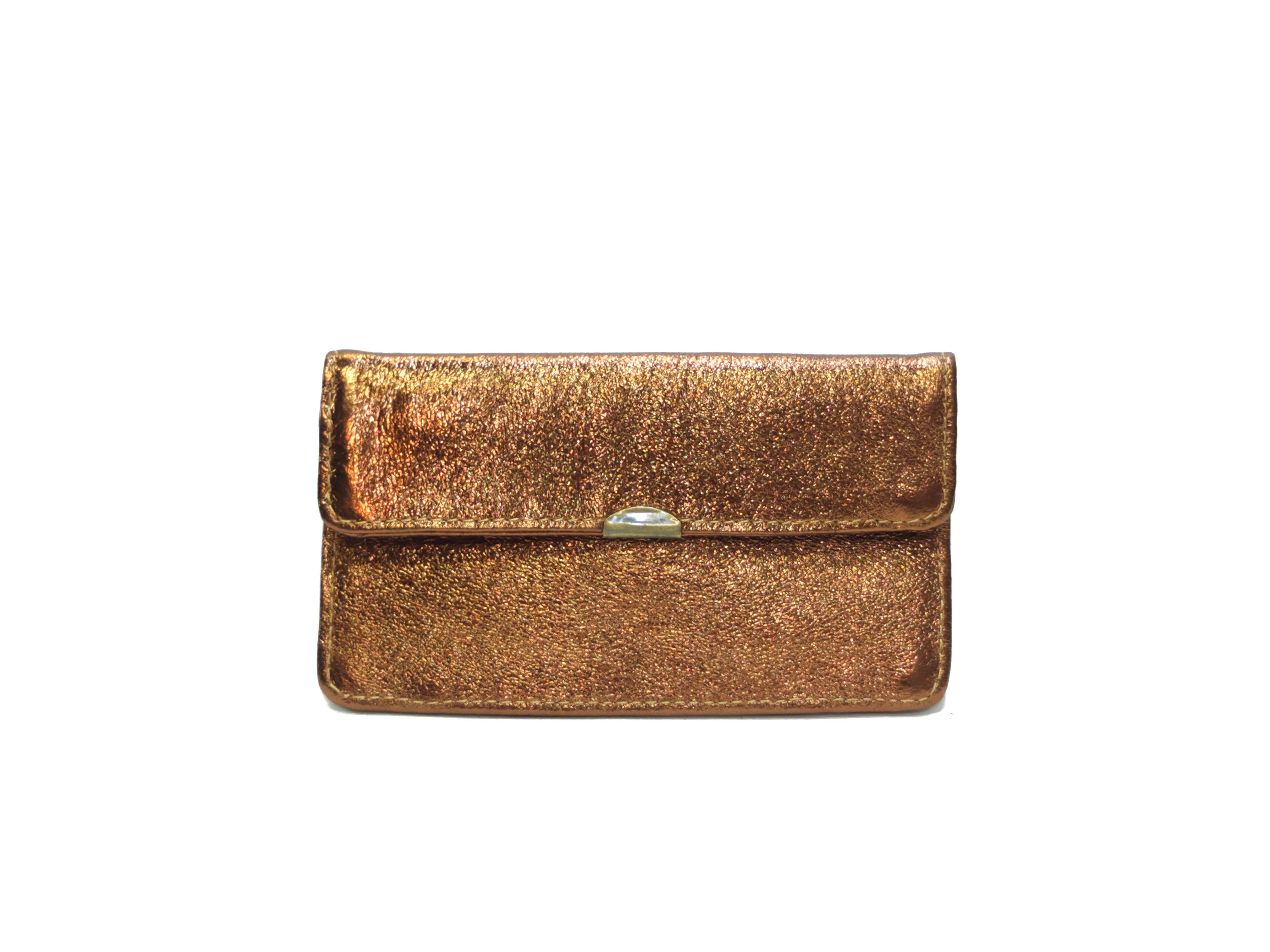 Compact all-in-one leather wallet: Leopard