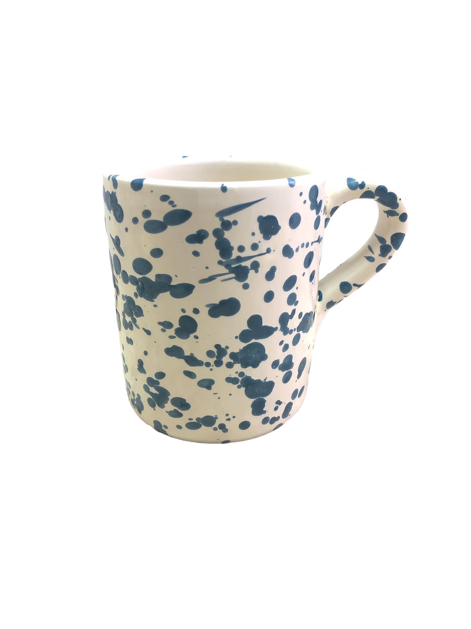 Mug cm. 9 - Splashed Line: Cream/blue