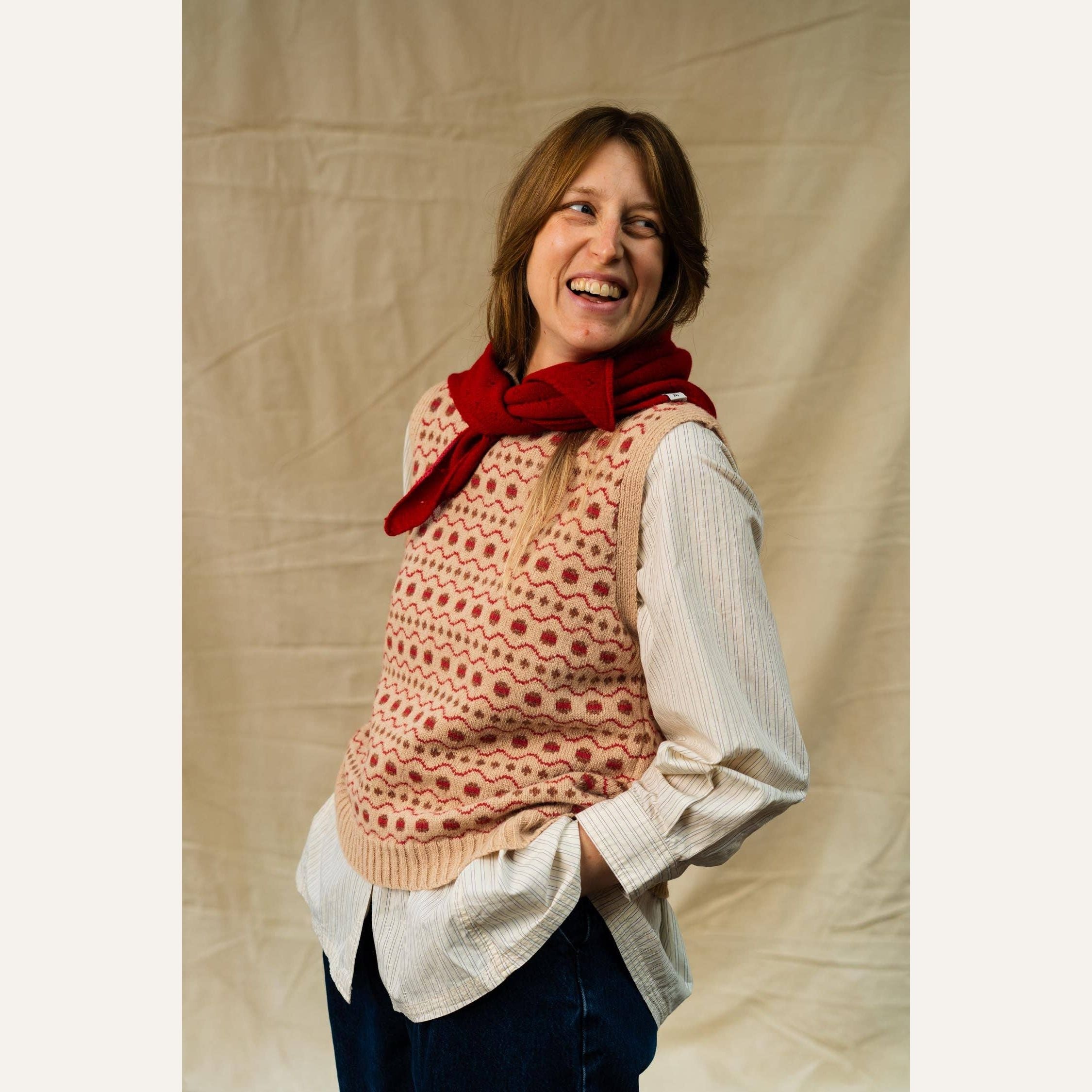 Pointelle Neckerchief | Red