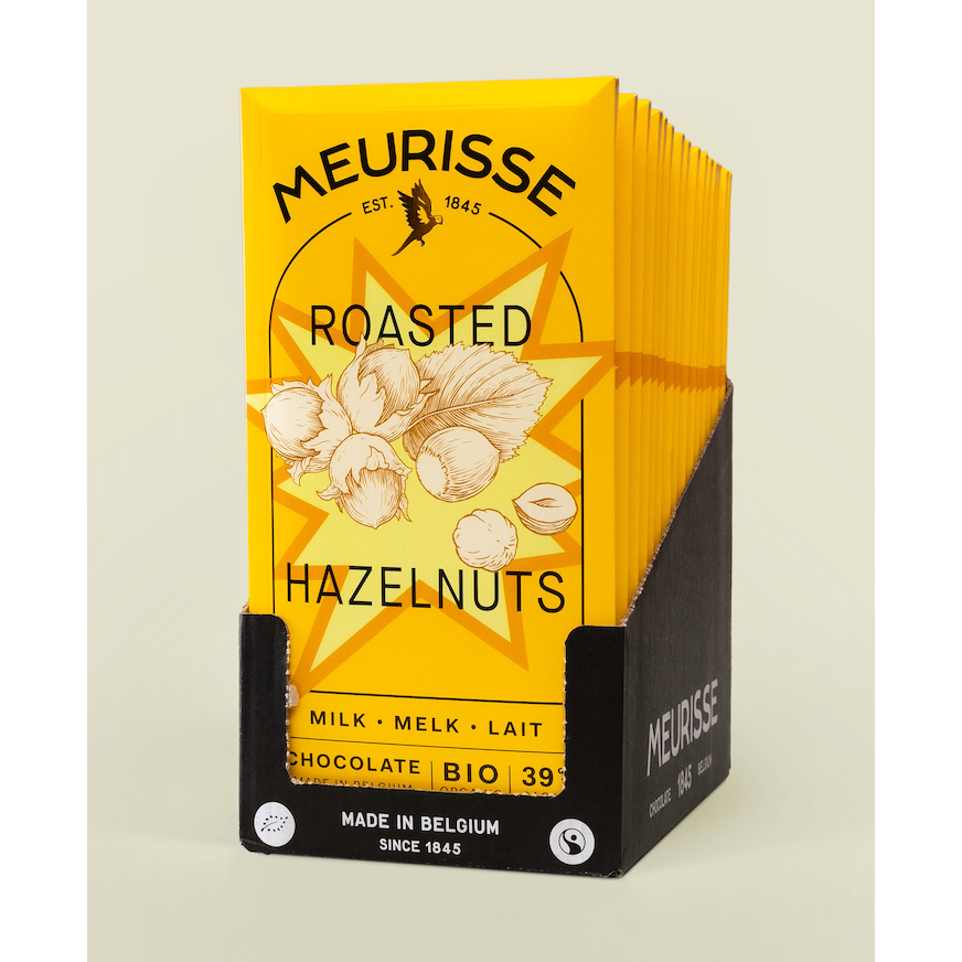 Organic Milk Chocolate with Roasted Hazelnuts (100g)