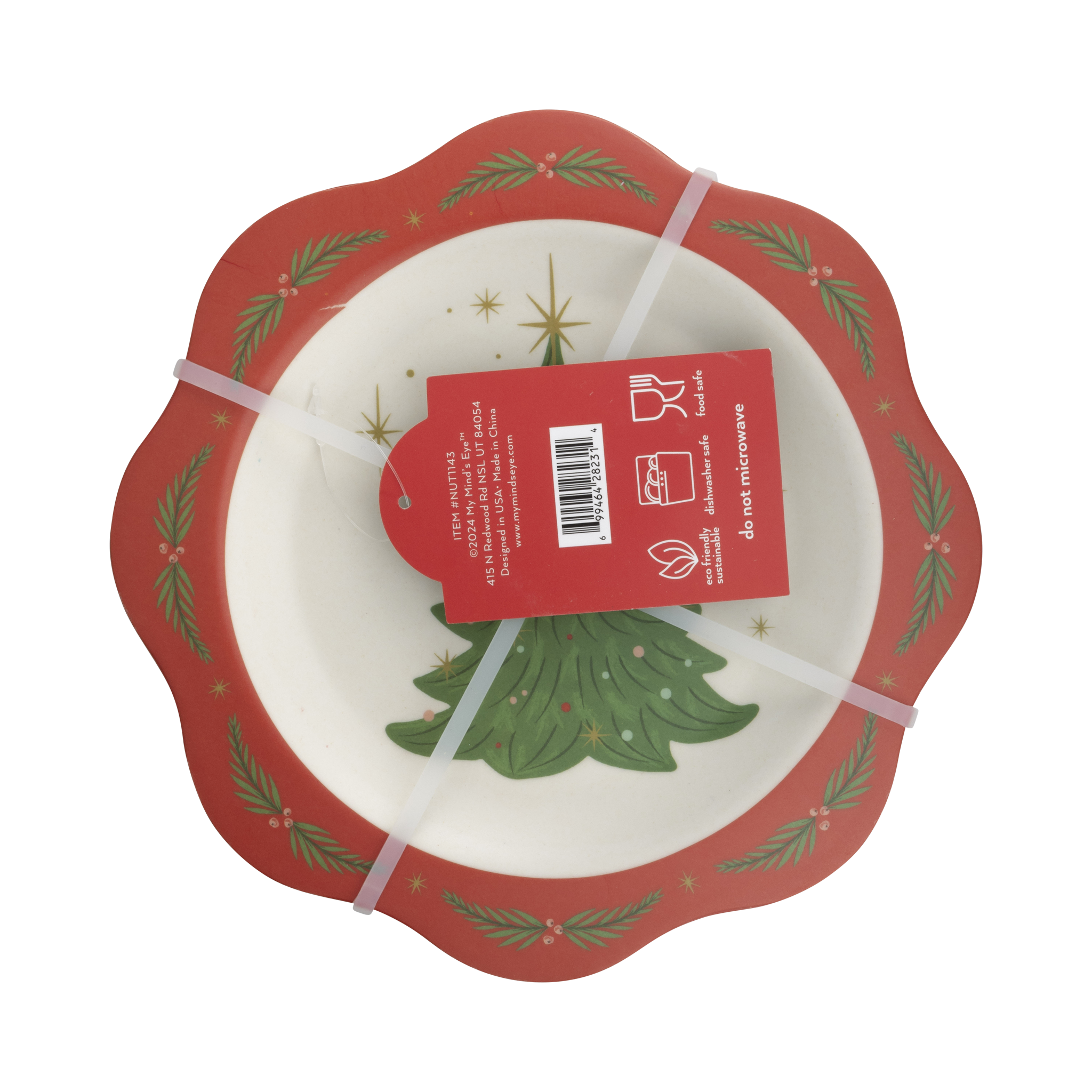 NUT1143 - Nutcracker Bamboo 9" Plate Set
