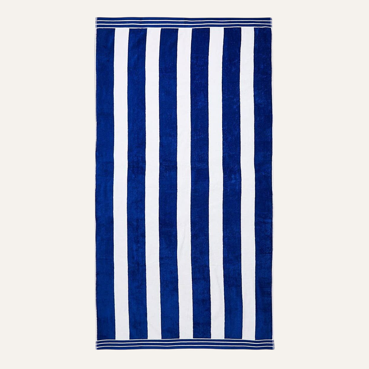 Jumbo Cabana Stripe Beach Towels - 100 x 180cm : Navy/White