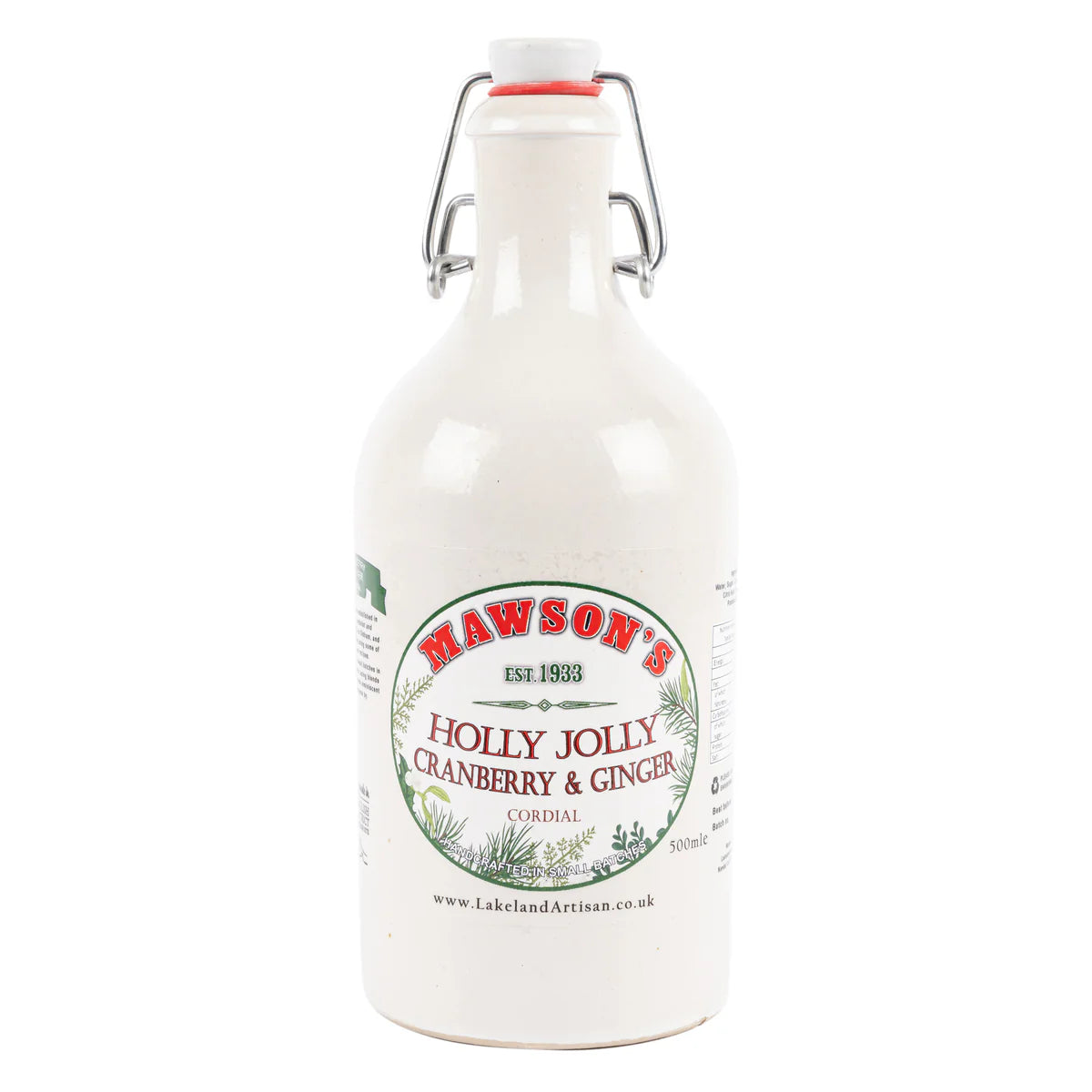 Holly Jolly Cordial 500ml Stone Crock