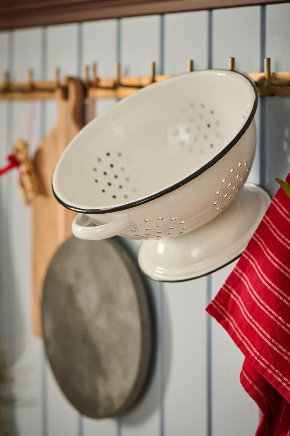 White Enamel Colander - TheGiftCoMalta