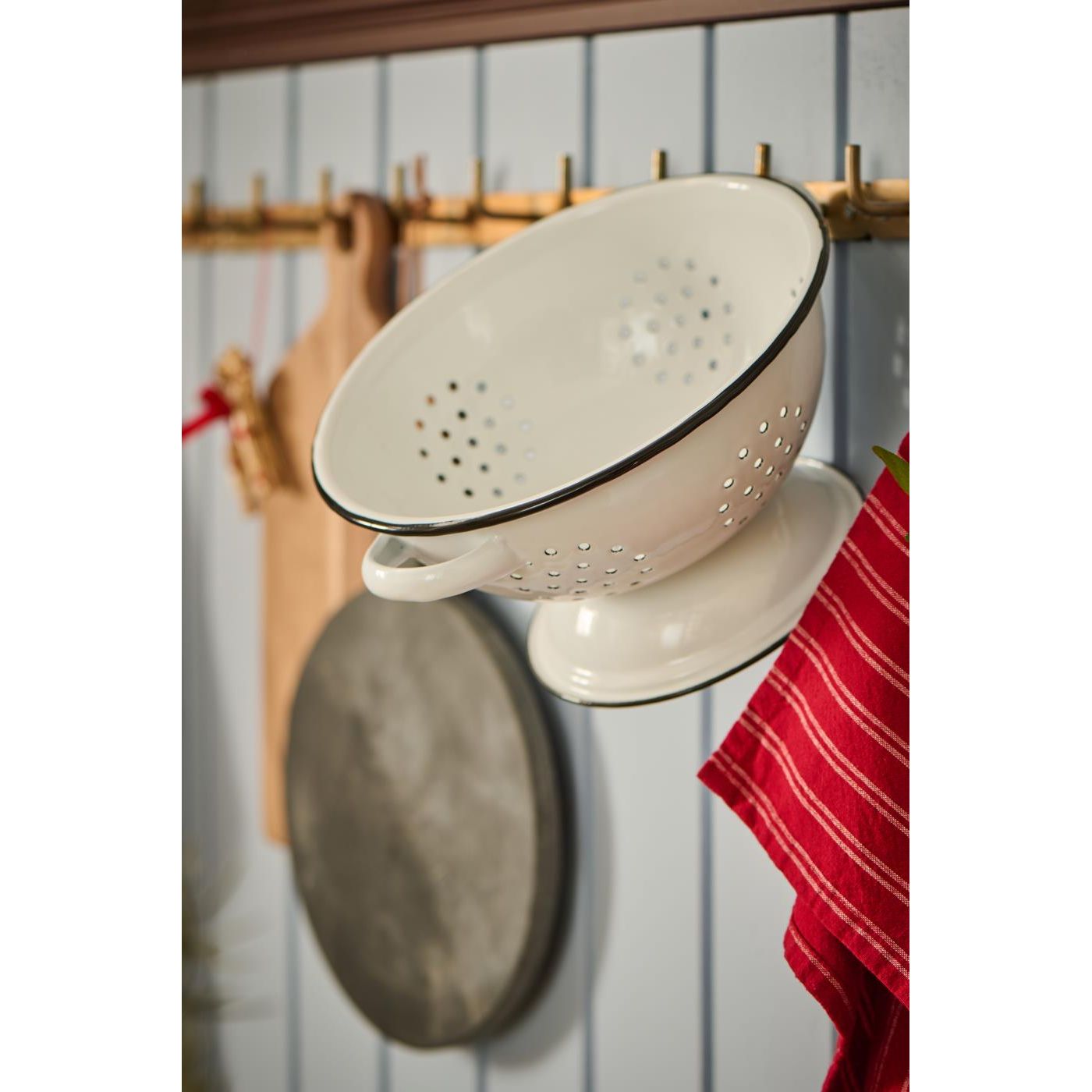 White Enamel Colander - TheGiftCoMalta
