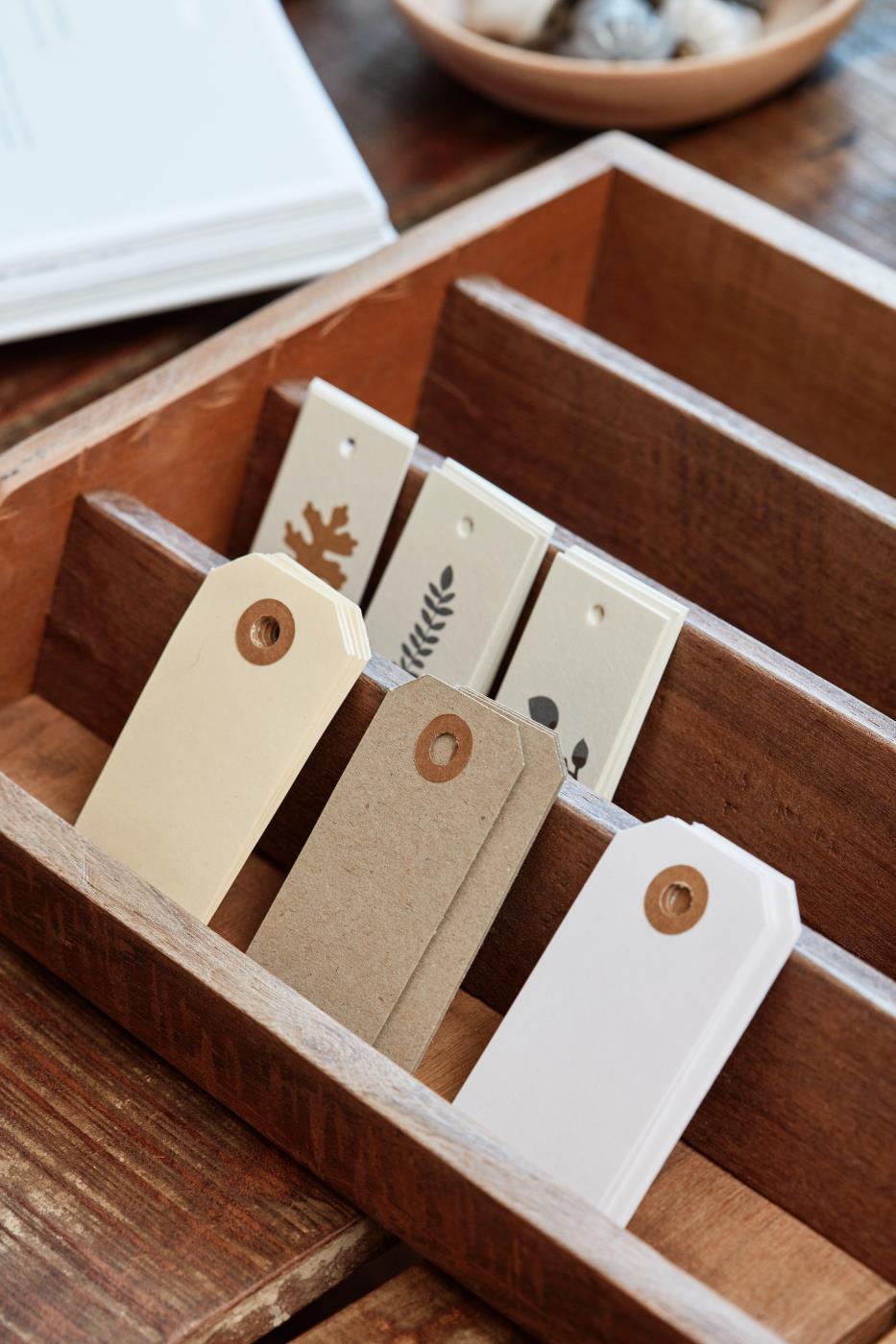 Card tag white X 10 - TheGiftCoMalta