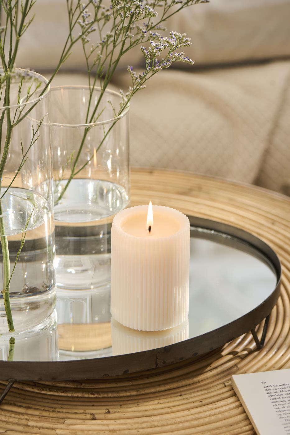 Parchment Pillar grooved - TheGiftCoMalta