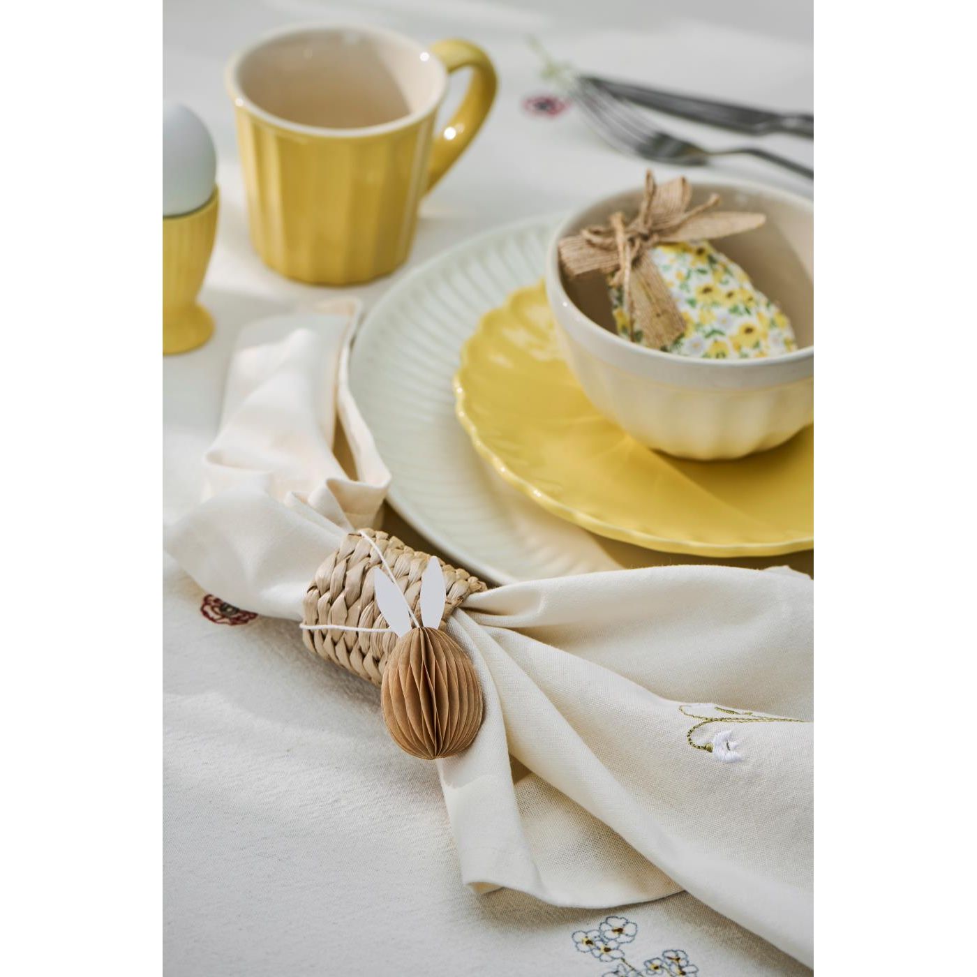 Cotton Napkin - Snowdrop embroidered - TheGiftCoMalta