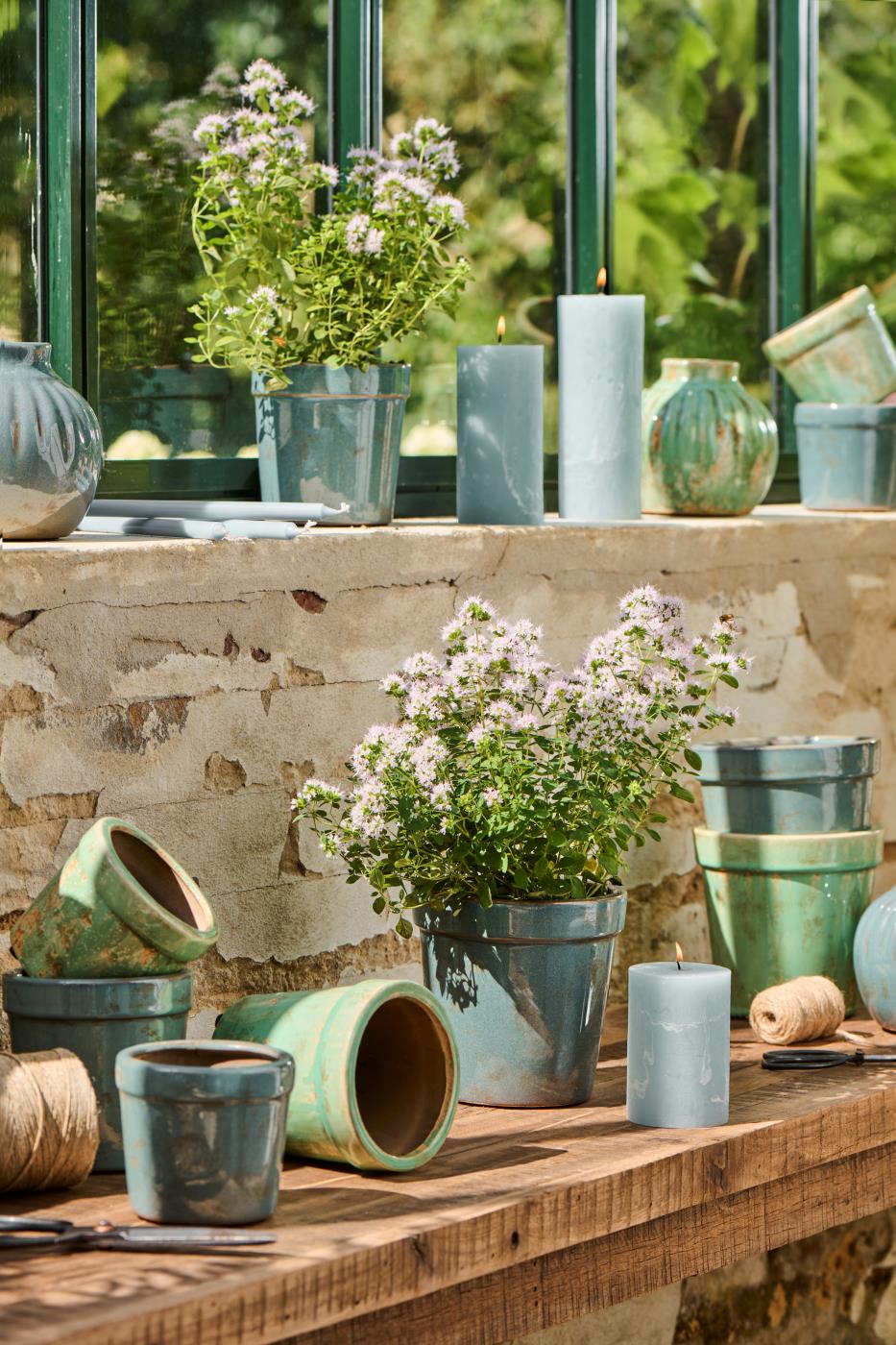 Pillar Candle | Blue Frost - TheGiftCoMalta