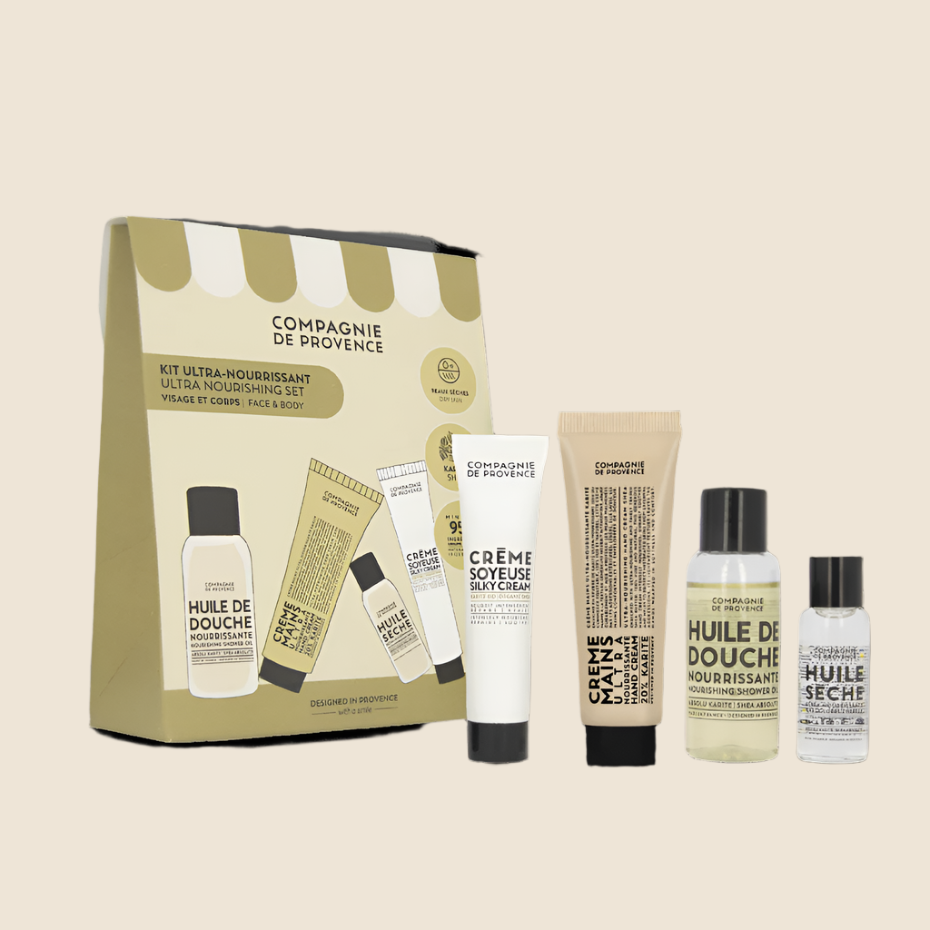 Ultra Nourishing Kit - Shea by Compagnie de Provence, including hand cream and body balm, available at TheGiftCoMalta. Perfect for Mothers Day gift, Birthday, Thinking of you gift