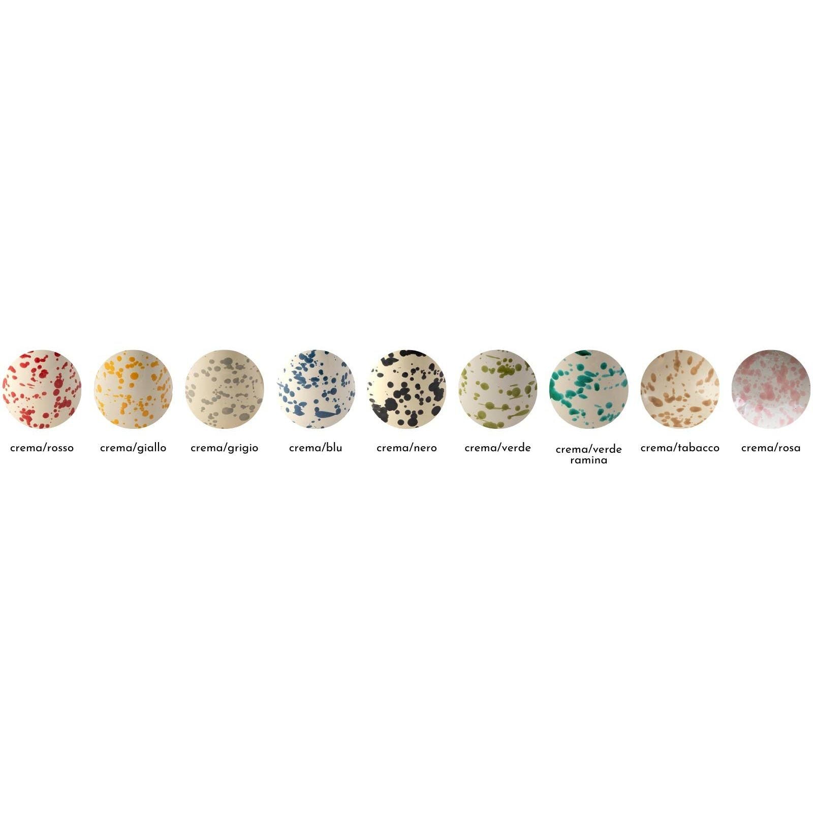 Mini Bowl diam. 9 cm - Splasshed Line: Cream/red