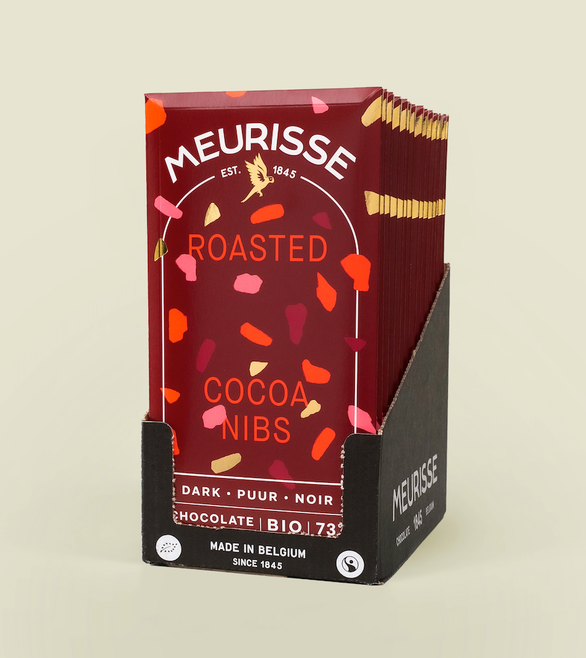 Organic Dark Chocolate with Roasted Cacao Nibs (100g)