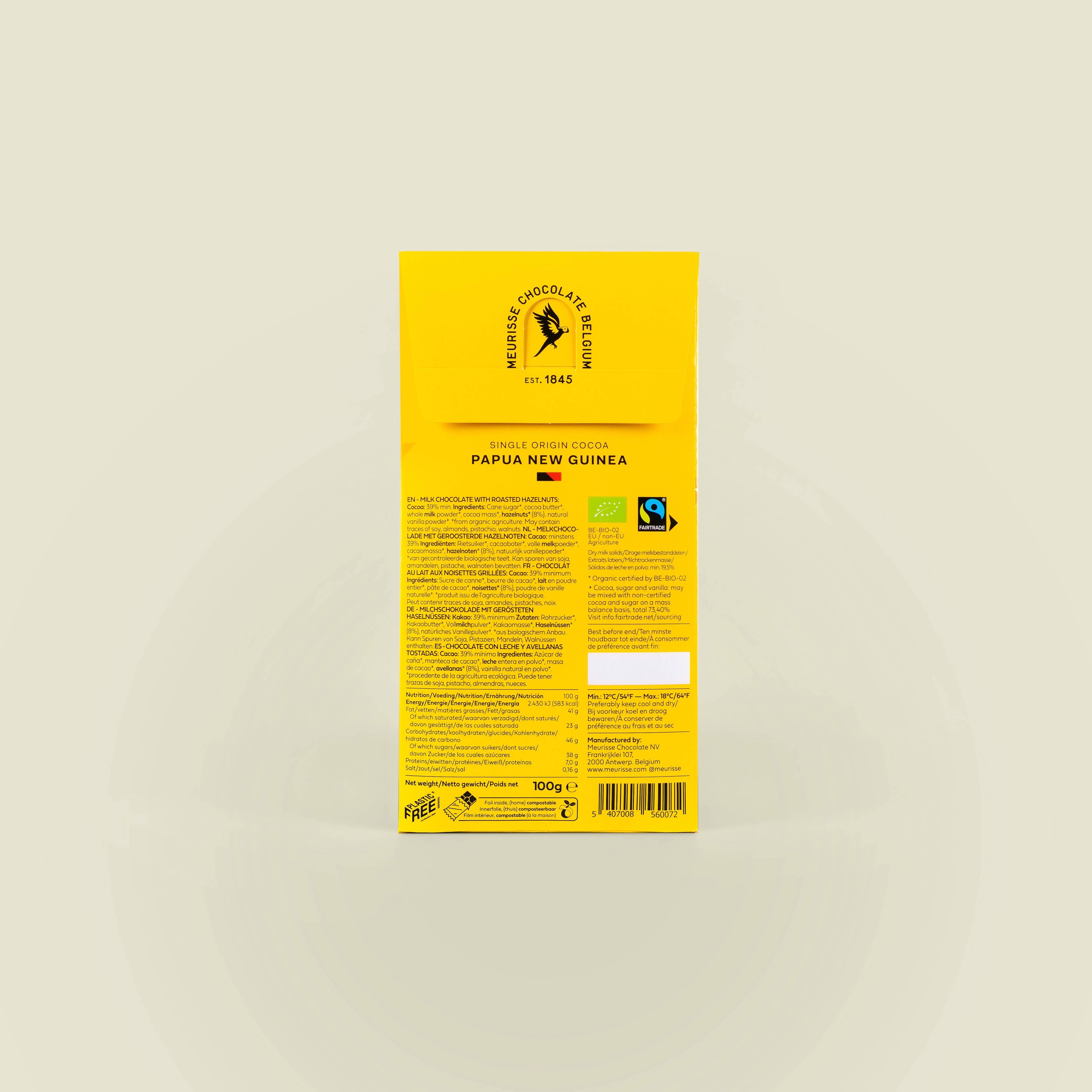 Organic Milk Chocolate with Roasted Hazelnuts (100g)