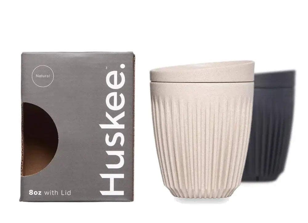 Huskee Cup + Lid 8oz: Natural
