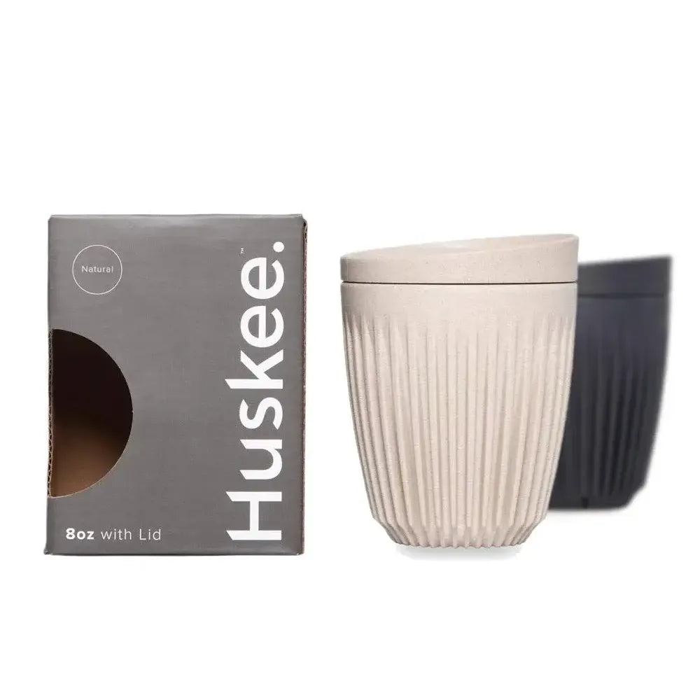 Huskee Cup + Lid 8oz: Natural
