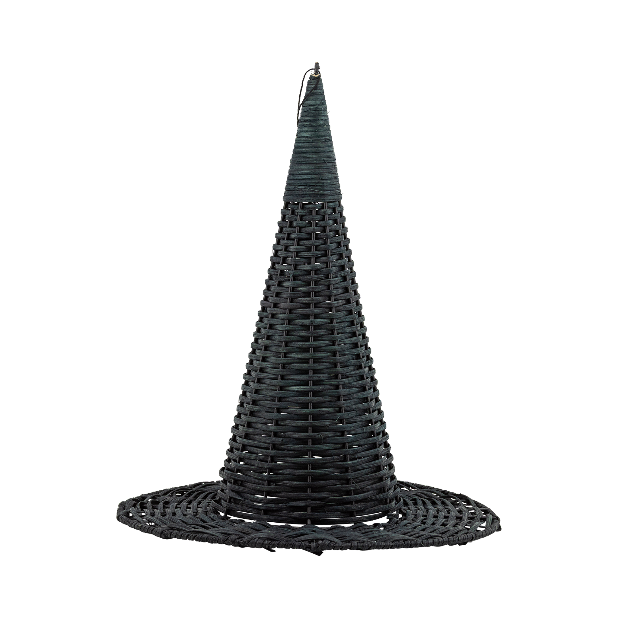 HAL1340 - Natural Rattan Witch Hat - 15"