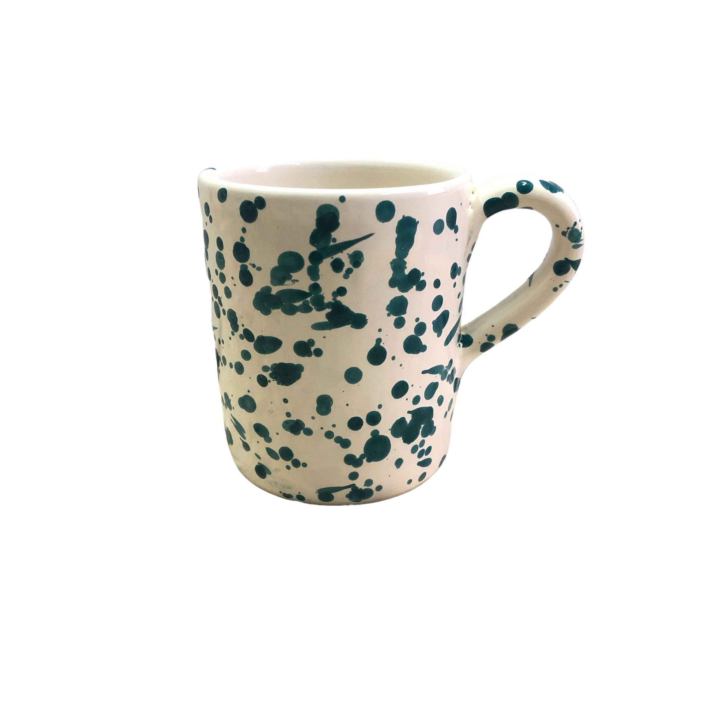 Mug cm. 9 - Splashed Line: Cream/grey