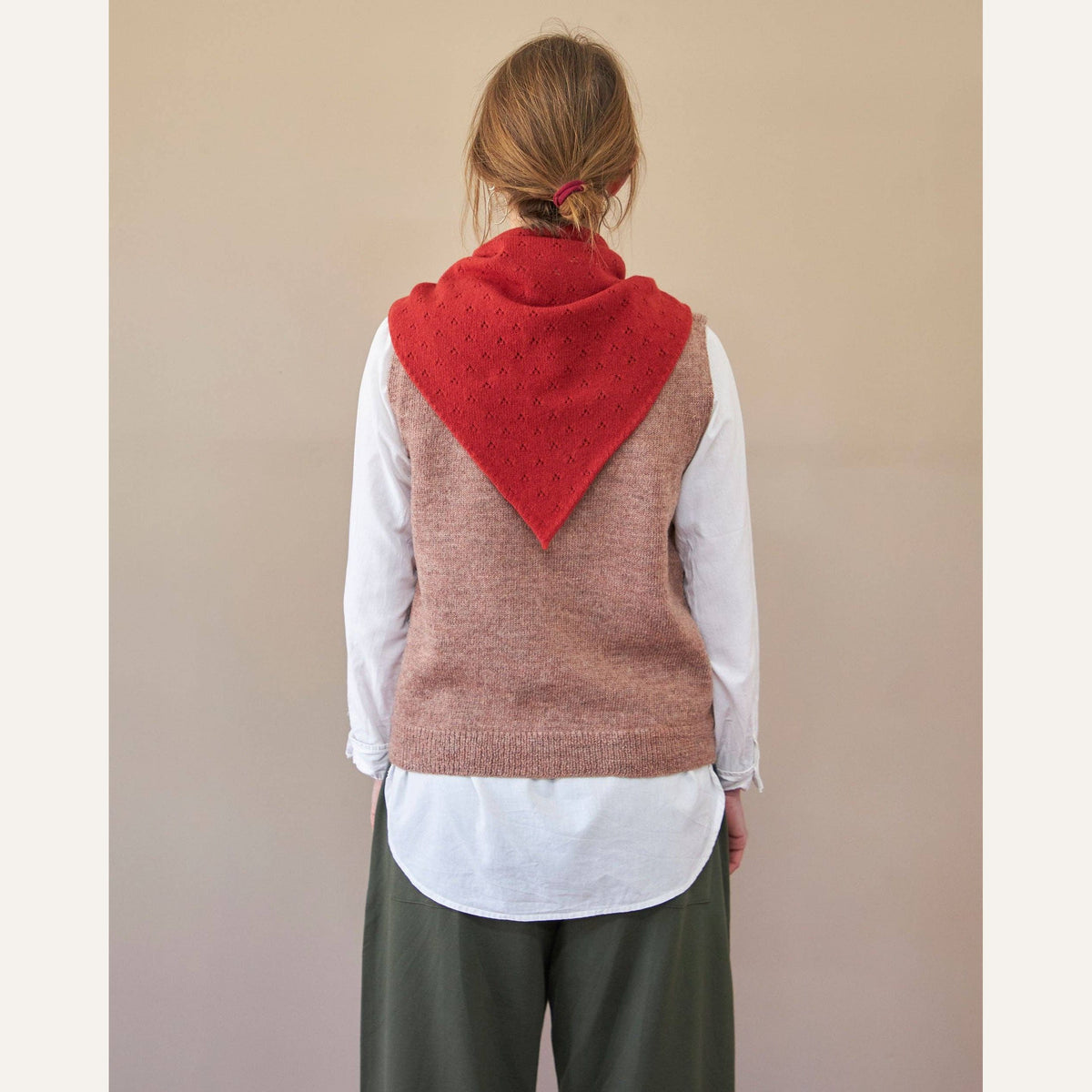 Pointelle Neckerchief | Red