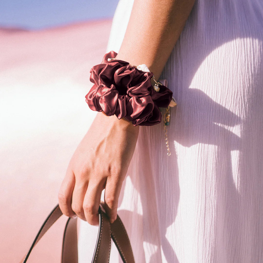 Classic Silk Scrunchies Merlot