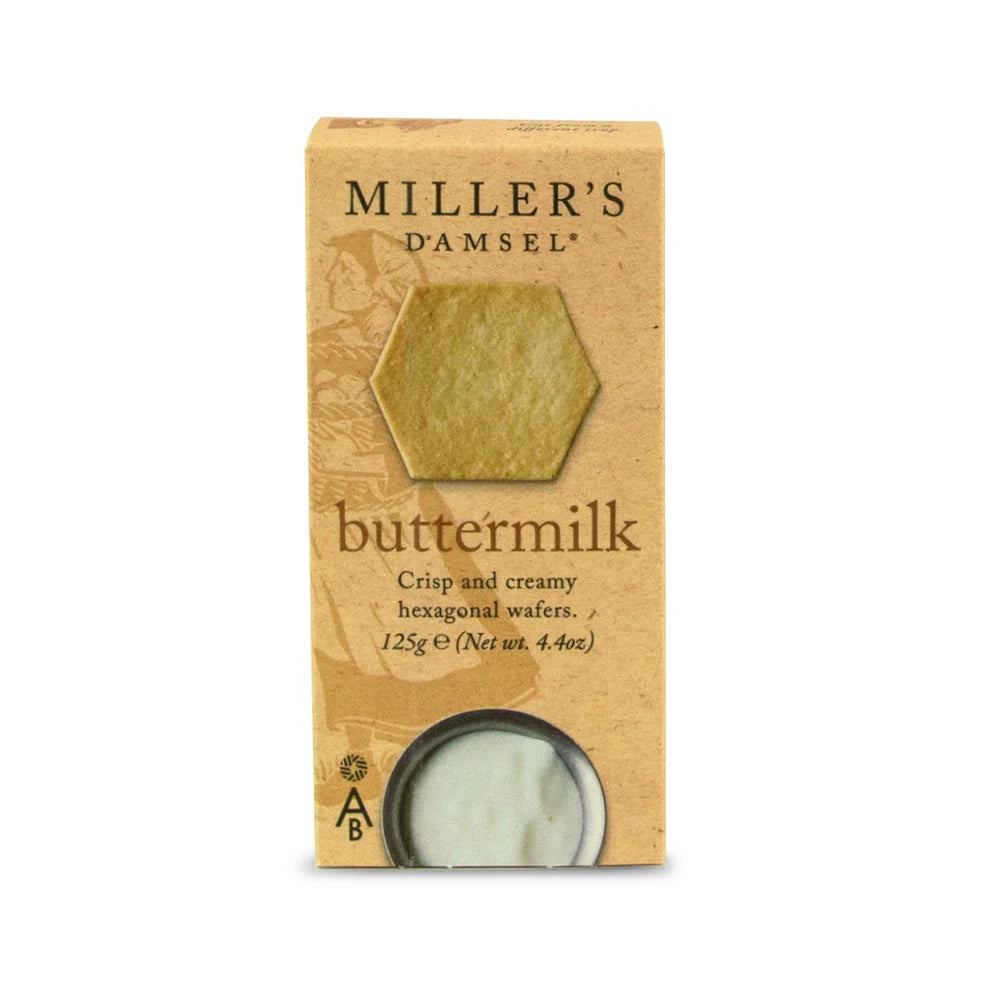 Artisan Biscuits Miller's Damsel Buttermilk Wafers (125g) - TheGiftCoMalta