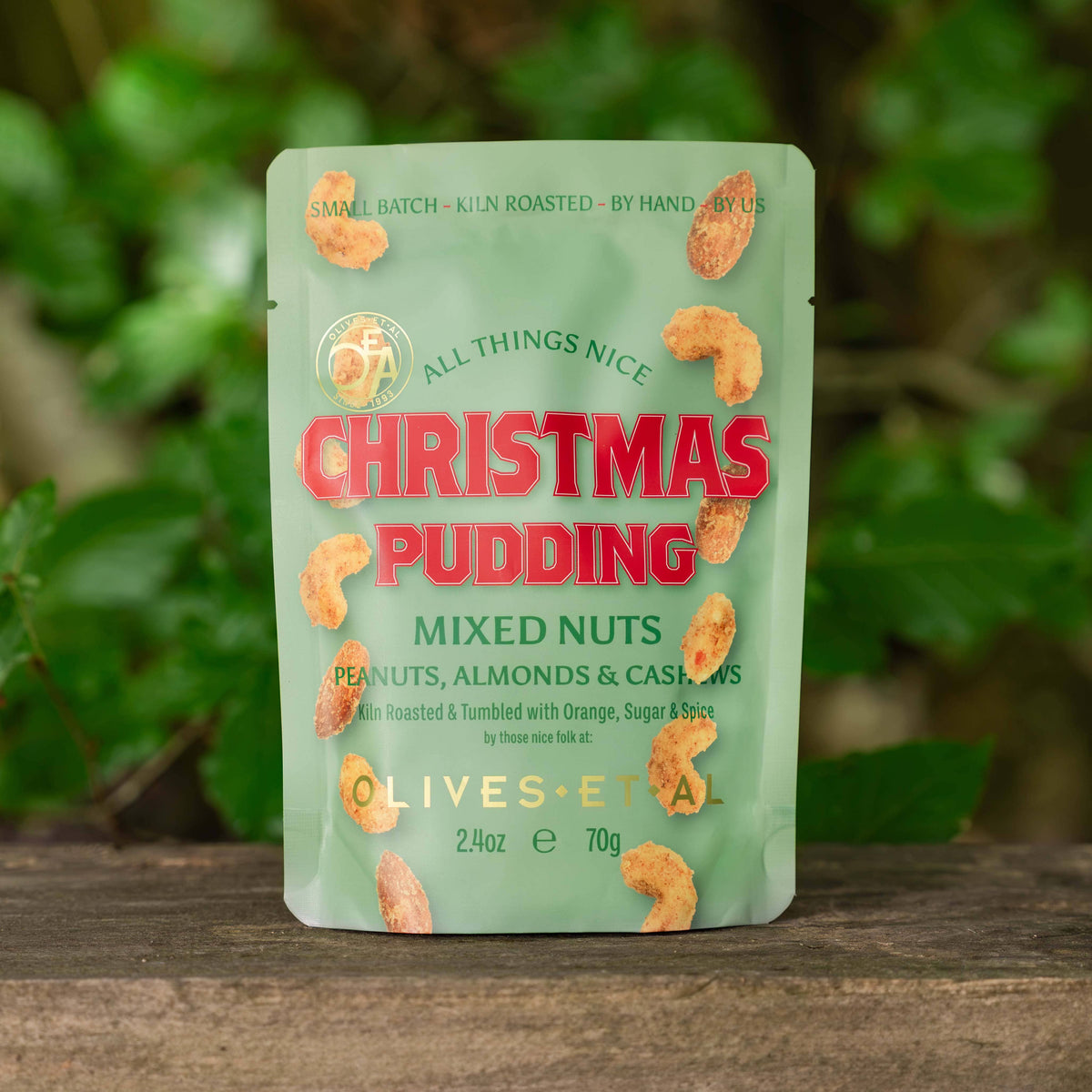 Christmas Pudding Nuts in a Pouch