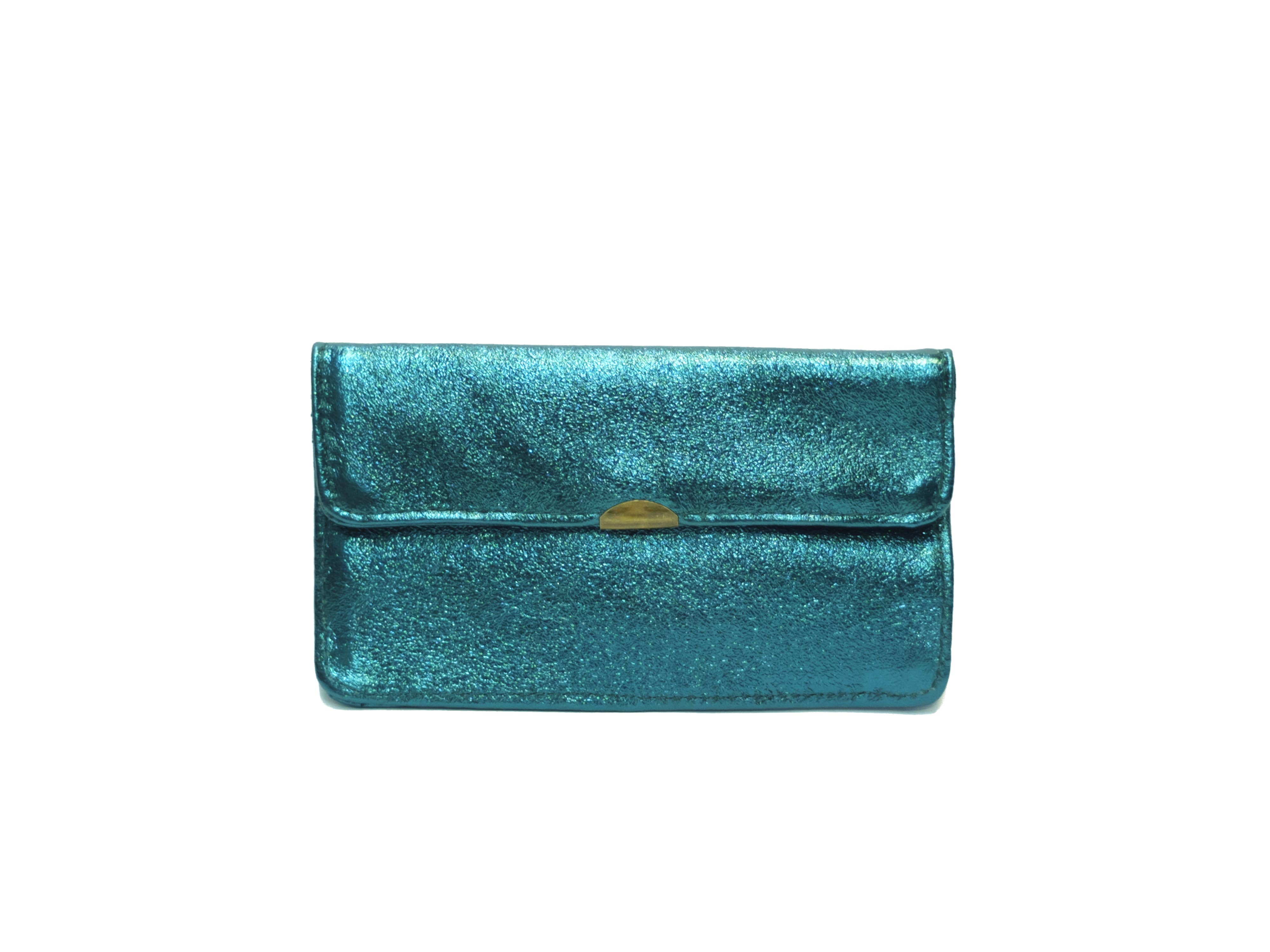 Compact all-in-one leather wallet: Leopard