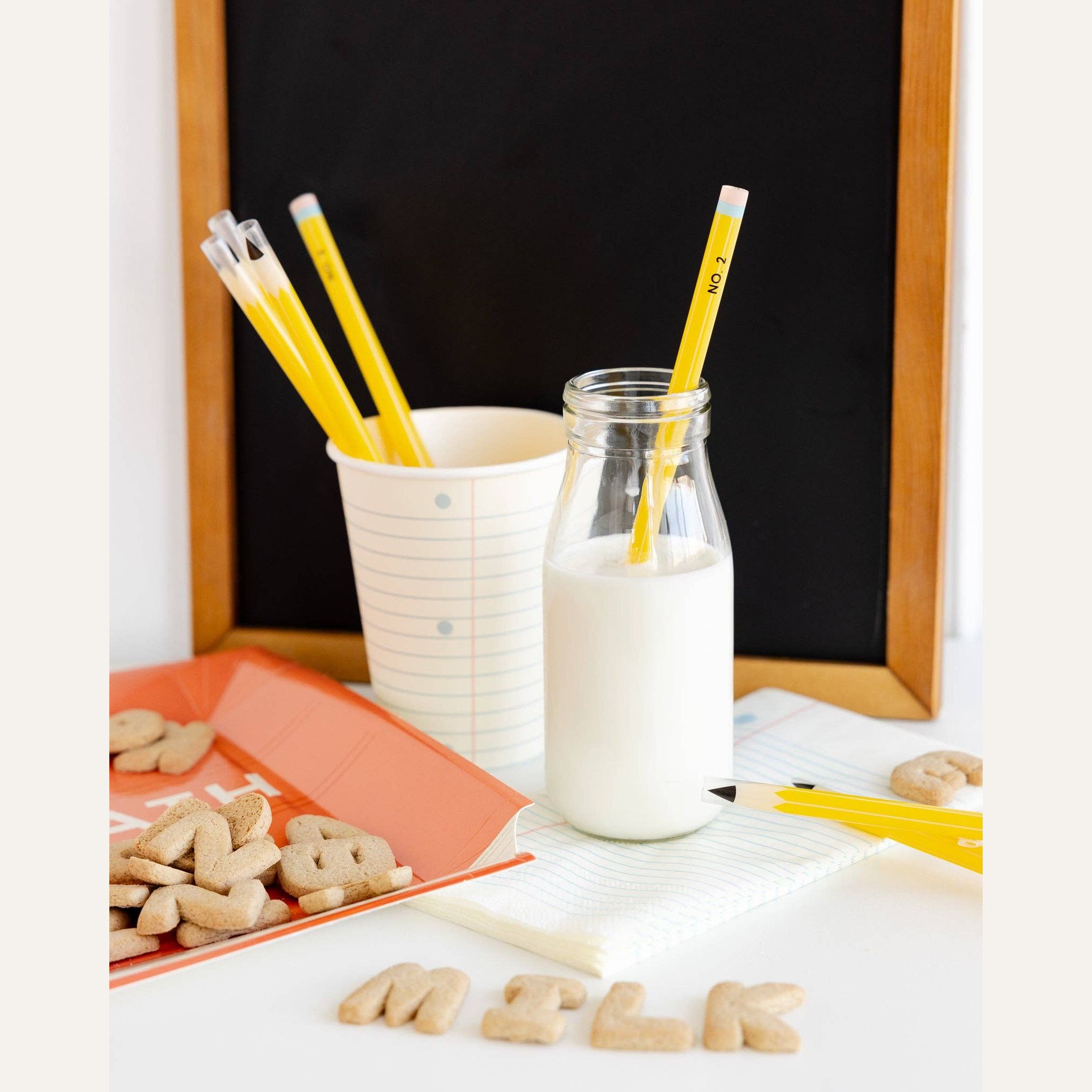 BTS1115 - Pencil Reusable Straws - 12 count