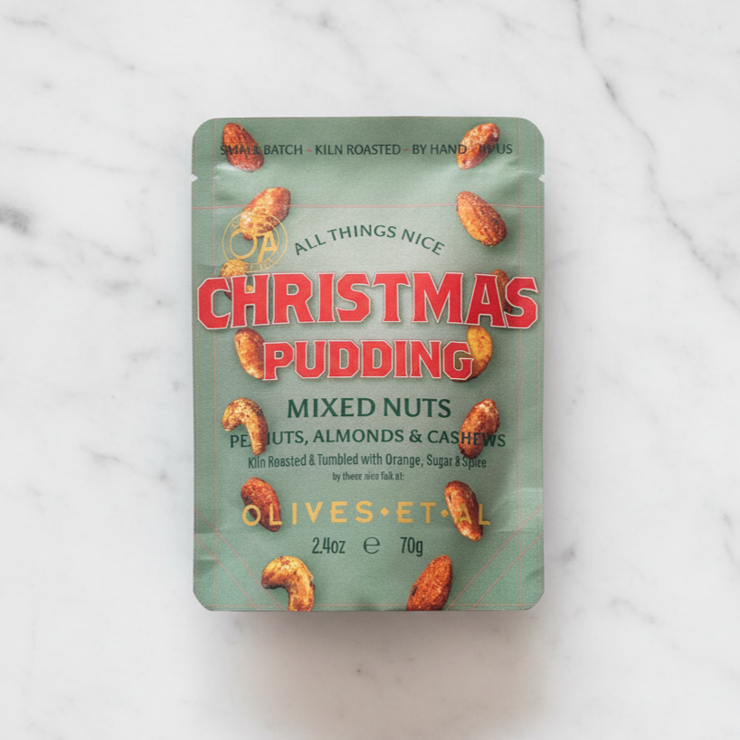 Christmas Pudding Nuts in a Pouch