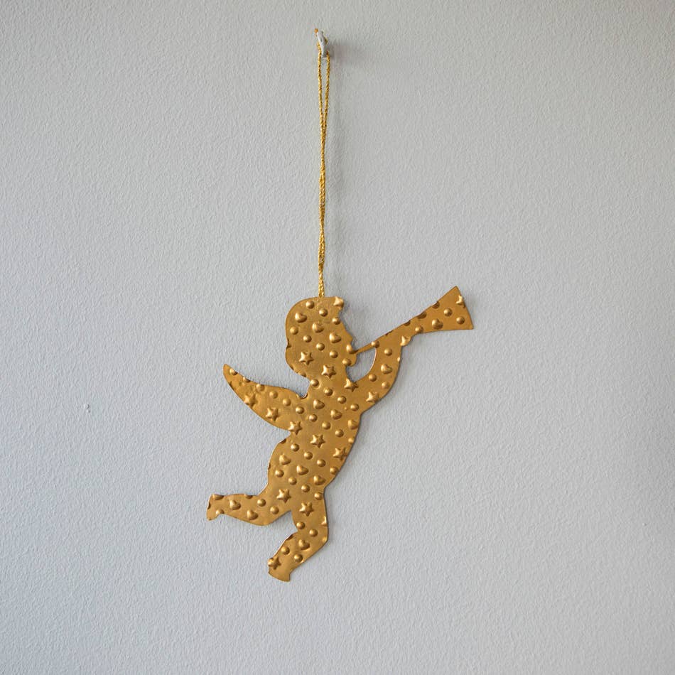Heralding Angel Brass Ornament