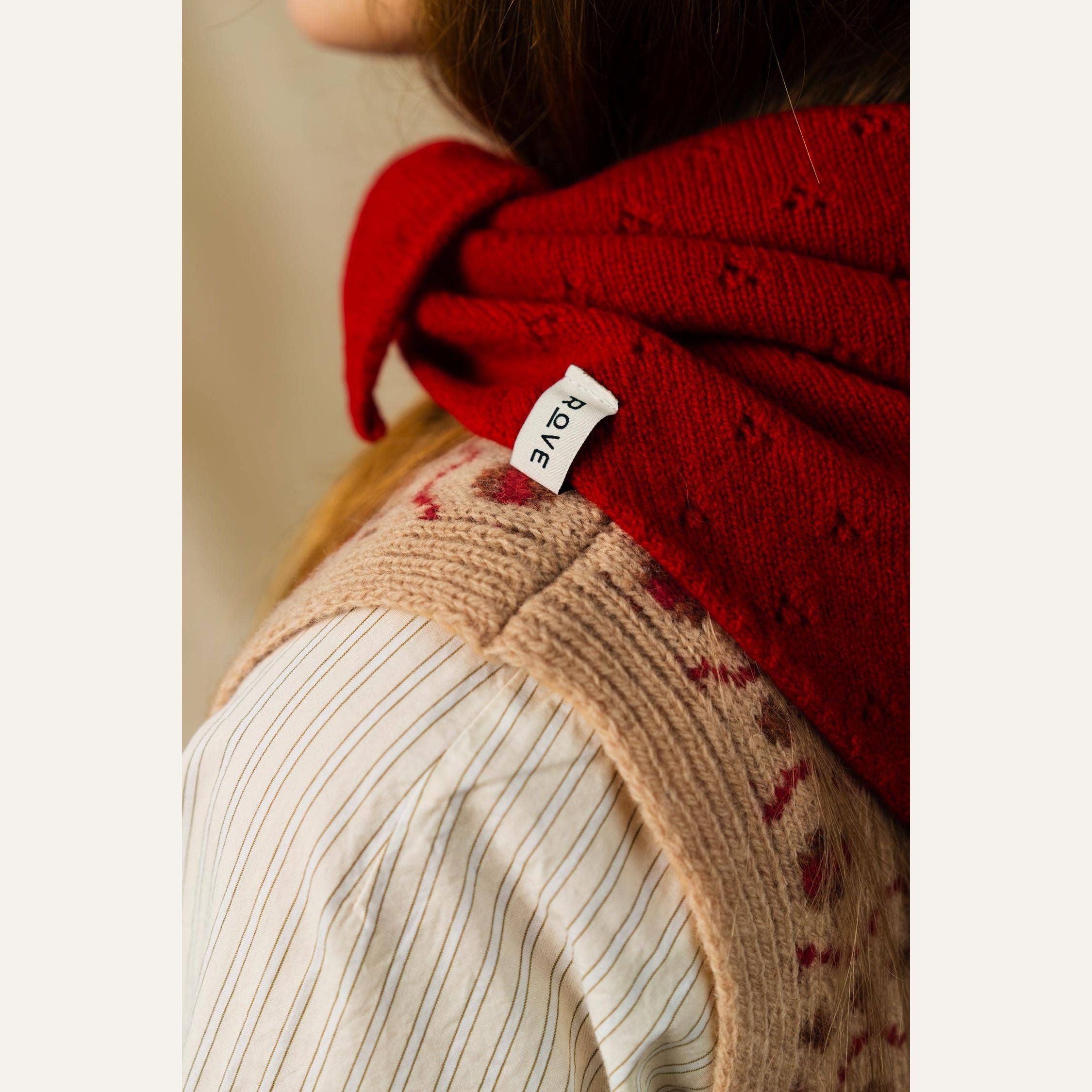 Pointelle Neckerchief | Red