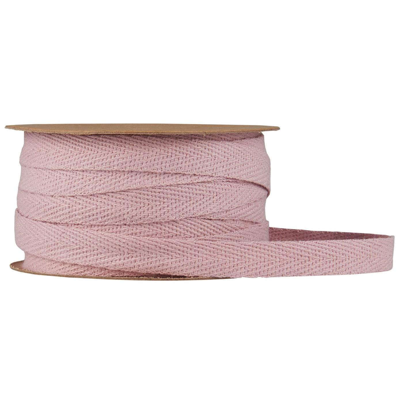 Cotton ribbon on spool 5 m rose - TheGiftCoMalta