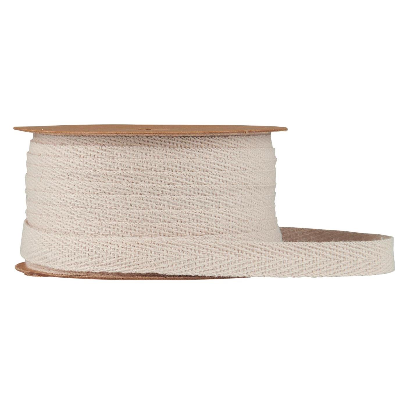 Cotton ribbon on spool 5m fog - TheGiftCoMalta