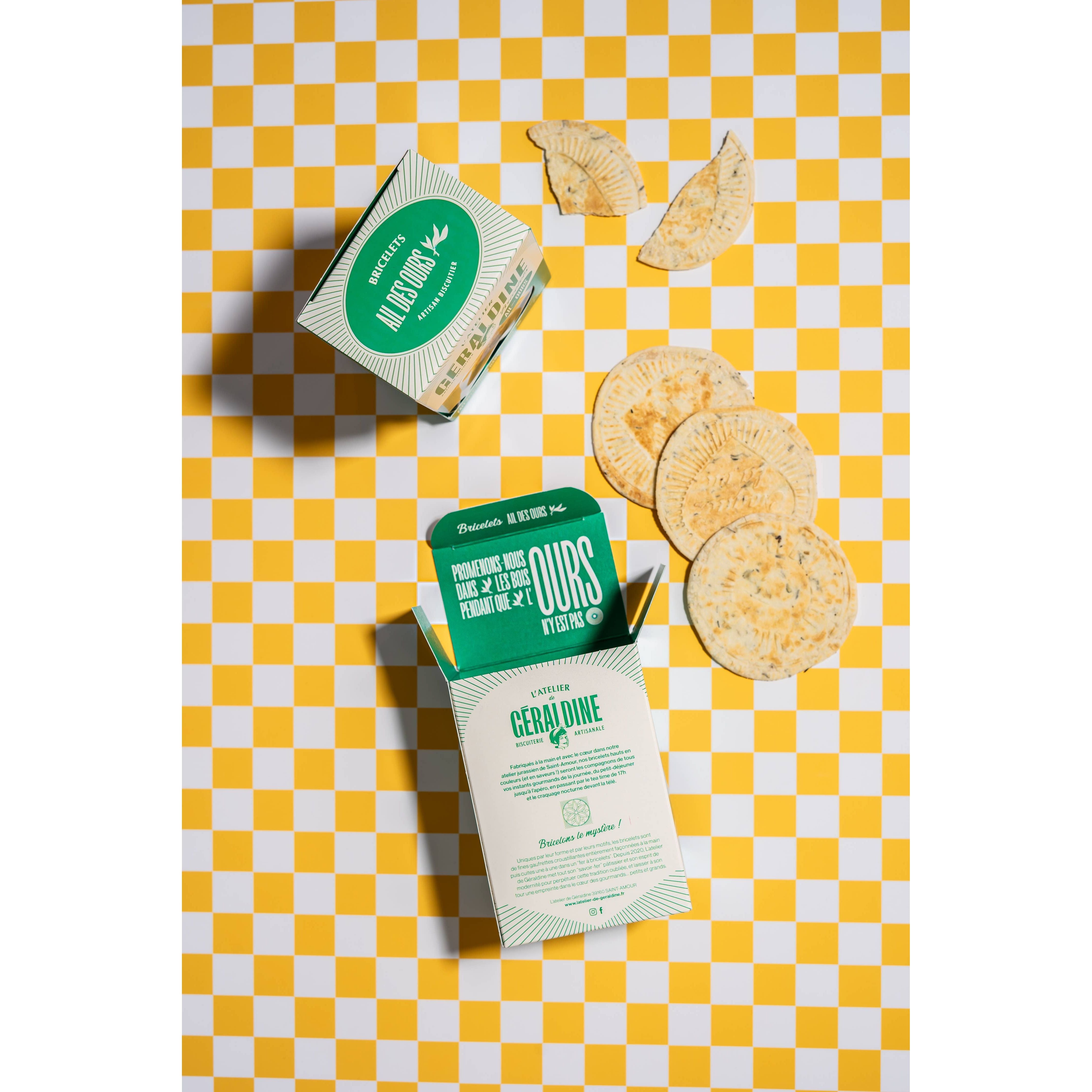 “Wild Garlic Bricelets” - Salty aperitif cookies