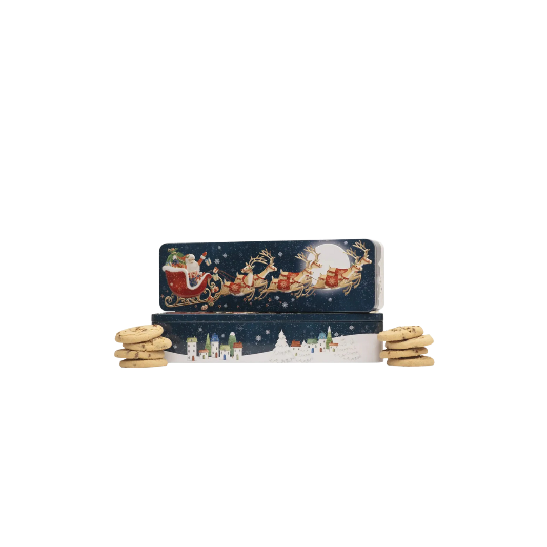 Santa Sleigh Biscuit Tin