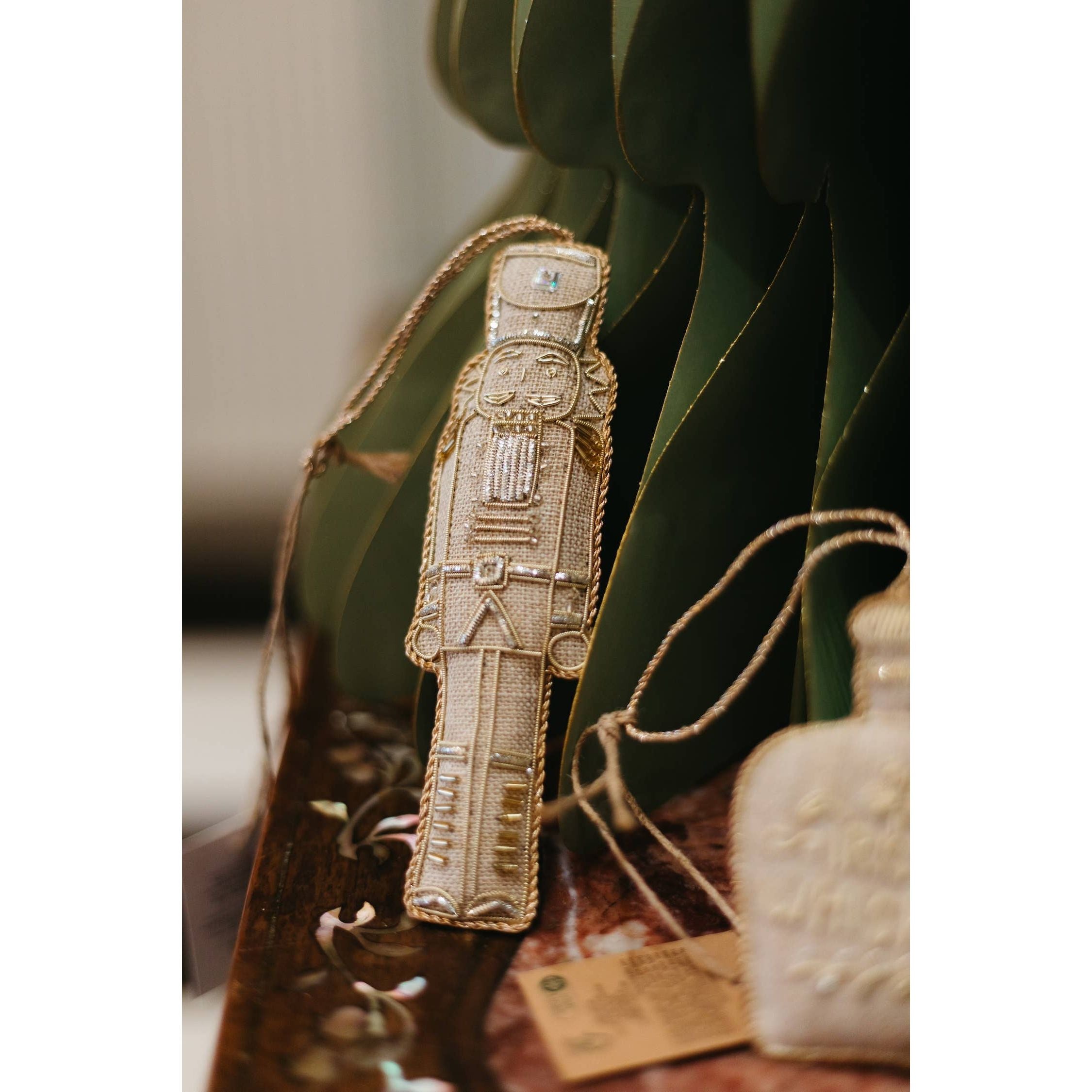 Handmade Nutcracker  Irish Linen Christmas Tree Decoration